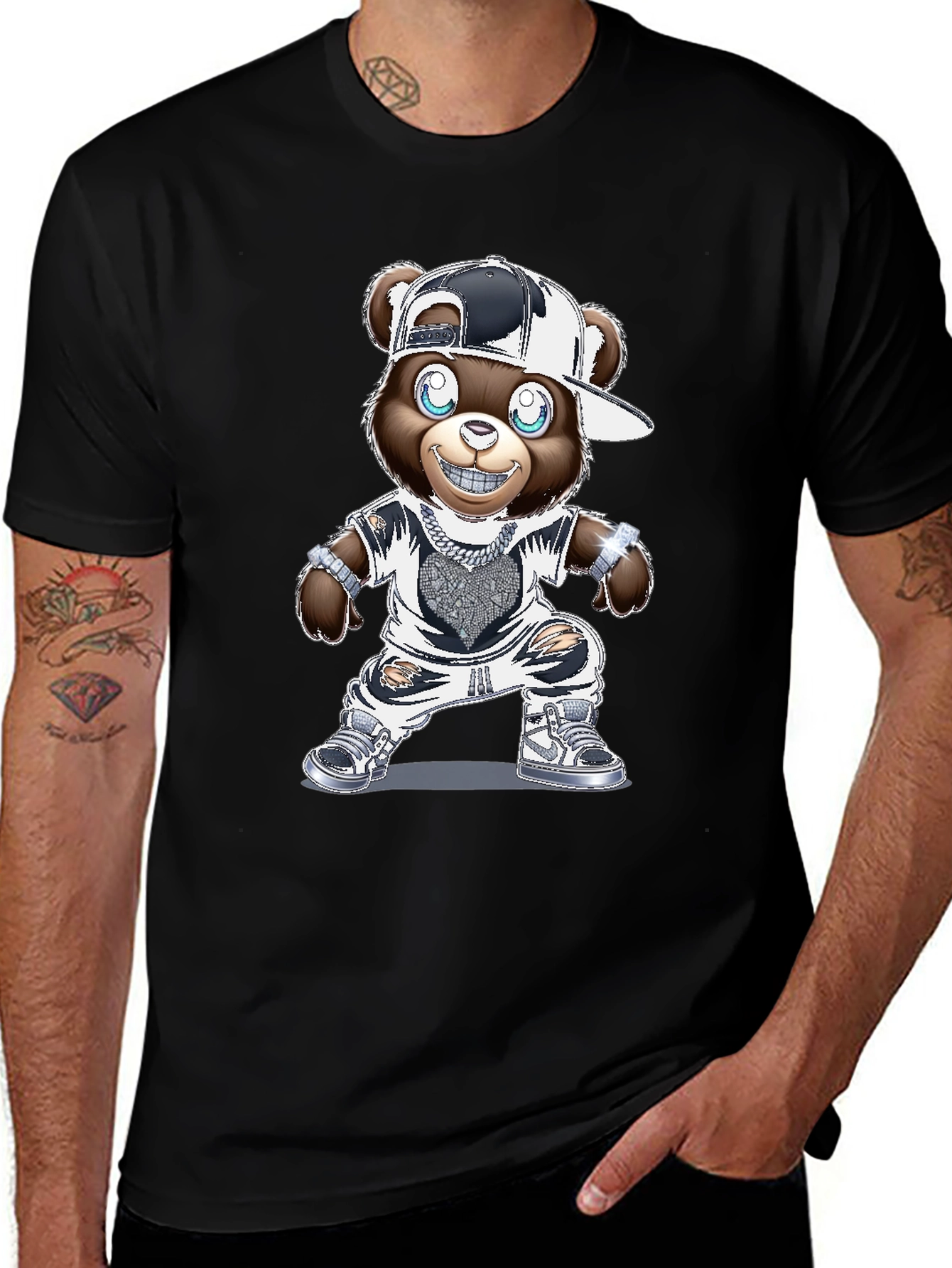 Variant 24 of Cool Cartoon Bear Graphic Tee