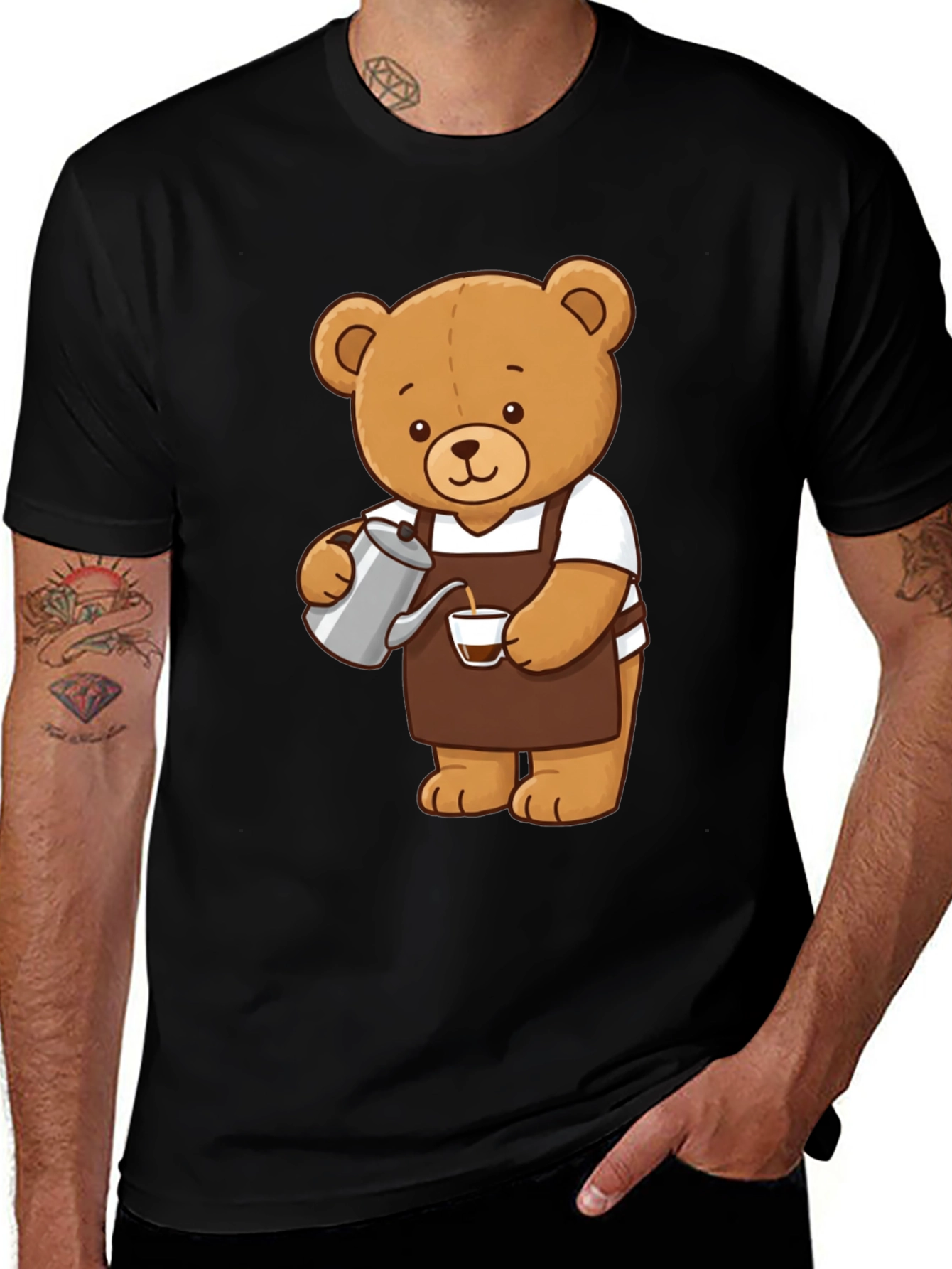 Variant 12 of Barista Bear T-Shirt: Coffee Lover's Tee