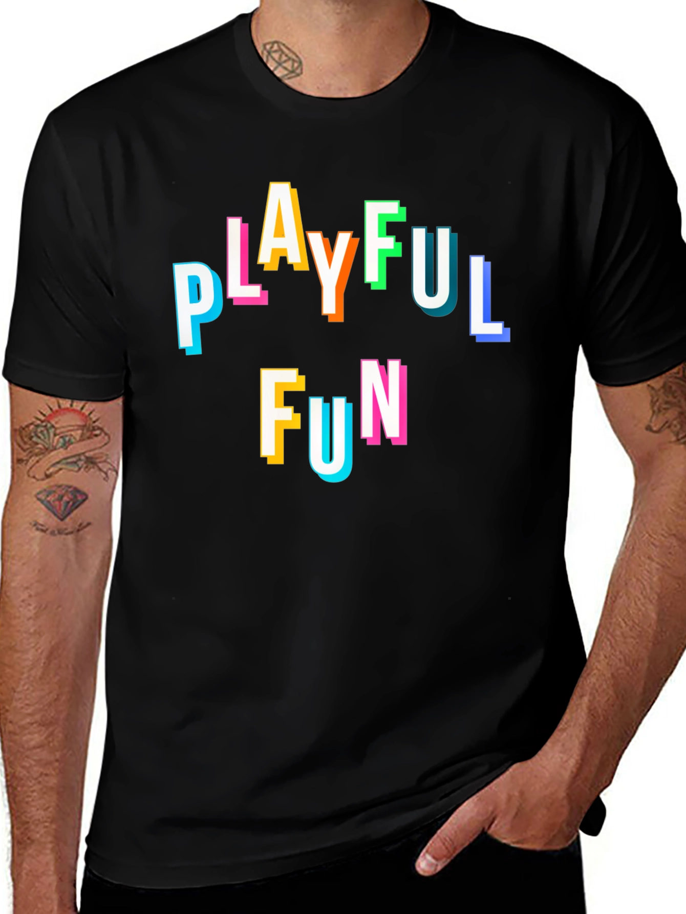 Variant 11 of Playful Fun Graphic T-Shirt