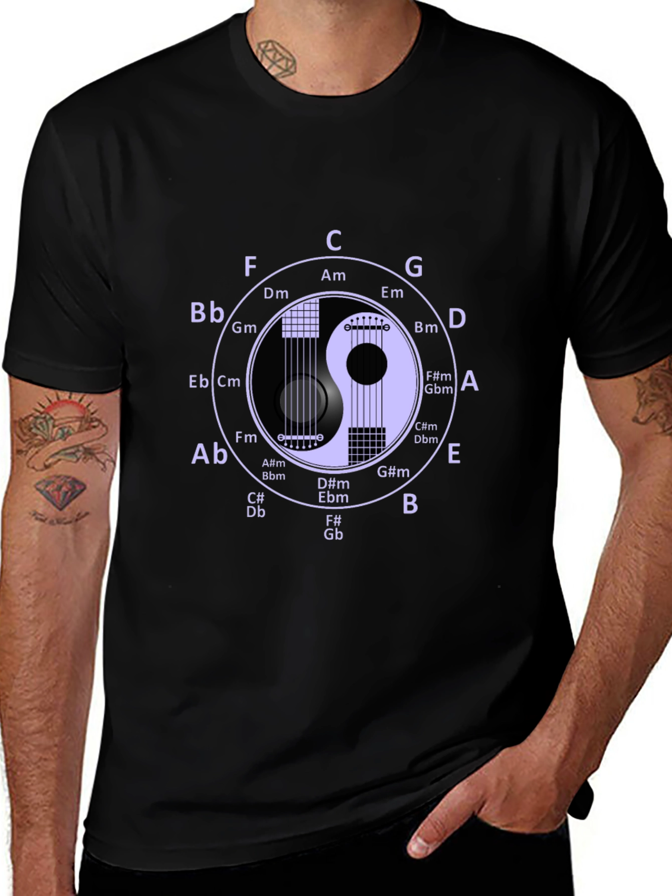 Variant 18 of Music Theory Yin Yang T-Shirt
