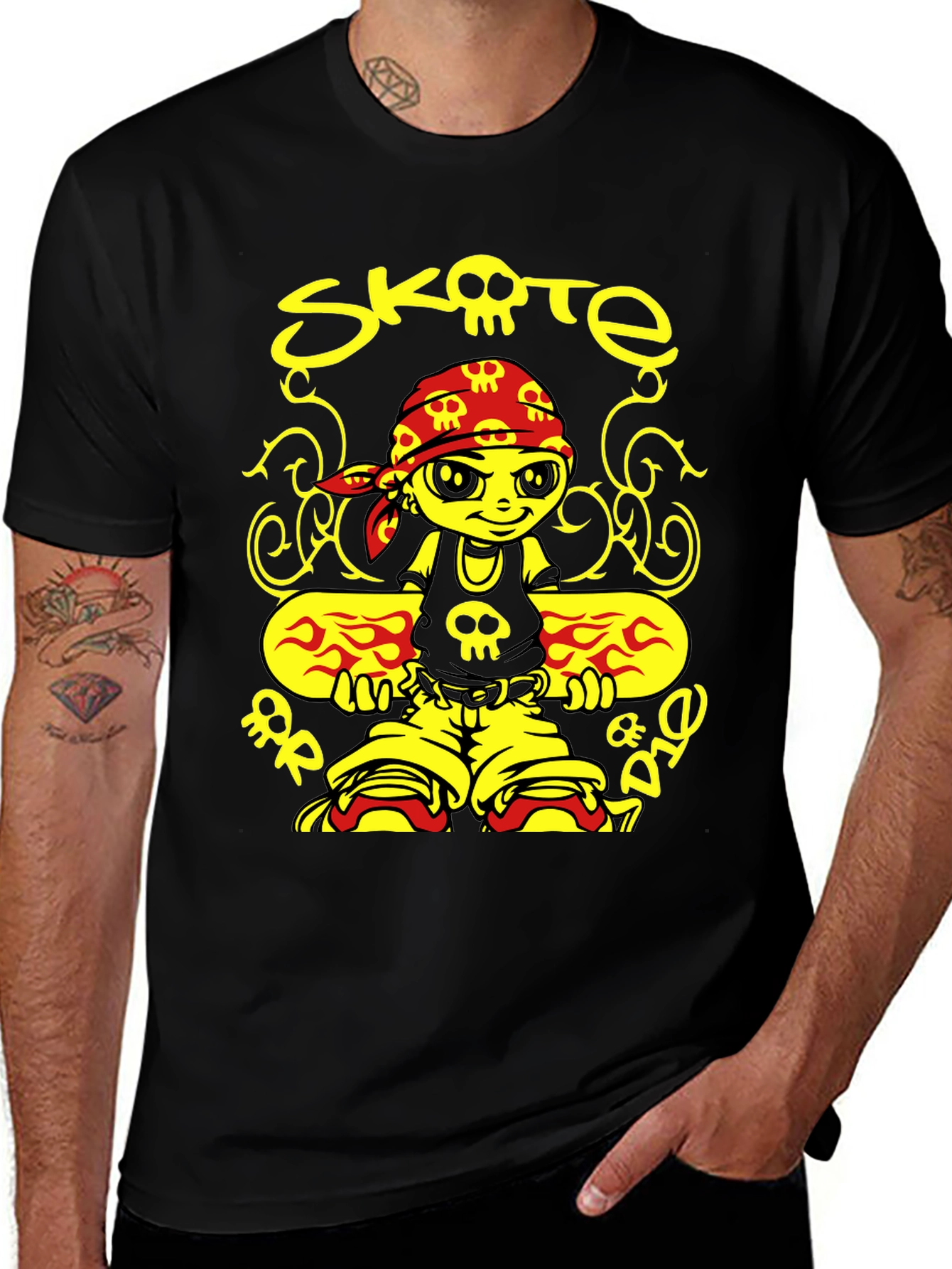 Variant 26 of Skate or Die Cartoon Graphic T-Shirt
