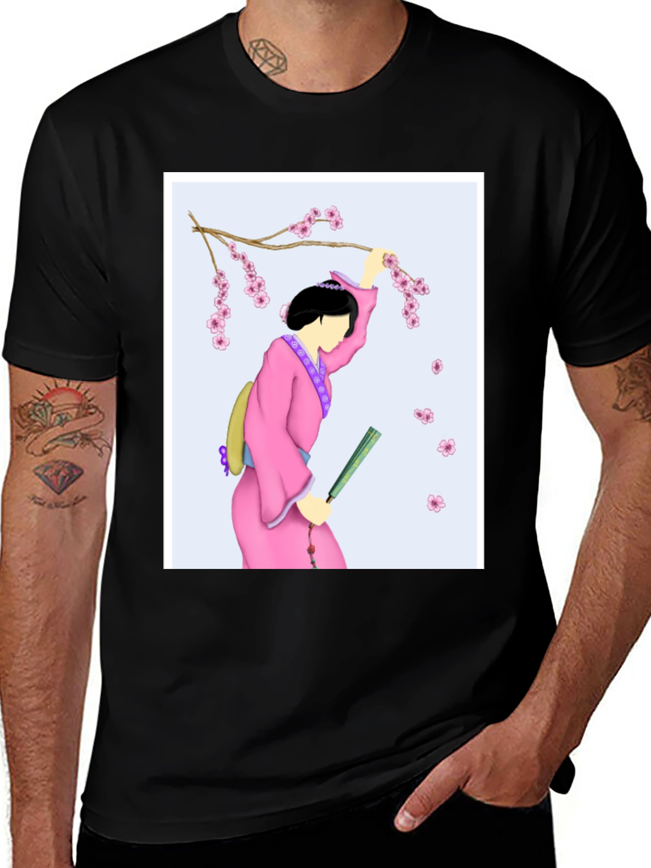 Variant 16 of Sakura Kimono T-Shirt - Unique Japanese Design