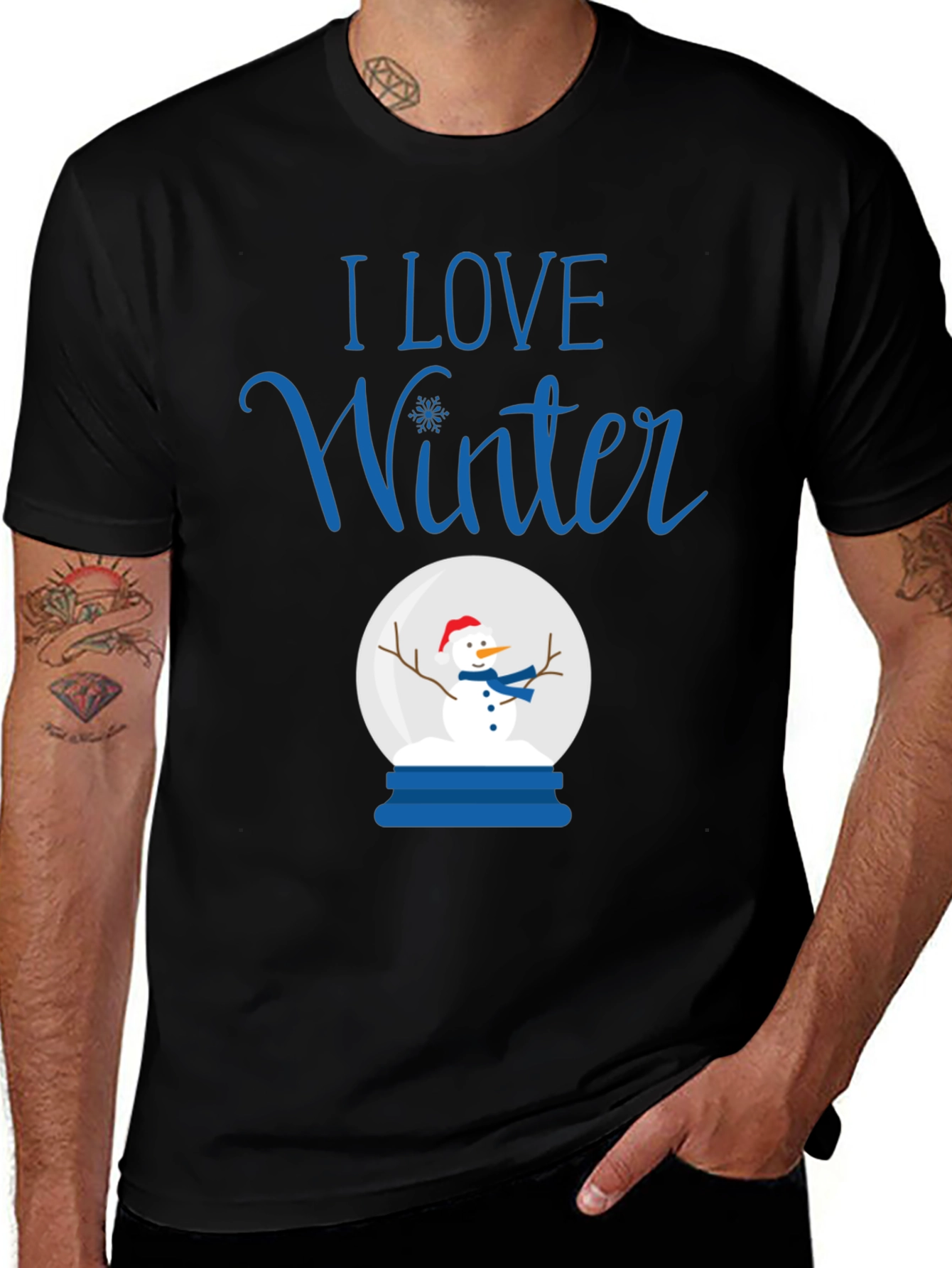 Variant 22 of I Love Winter Snow Globe T-Shirt