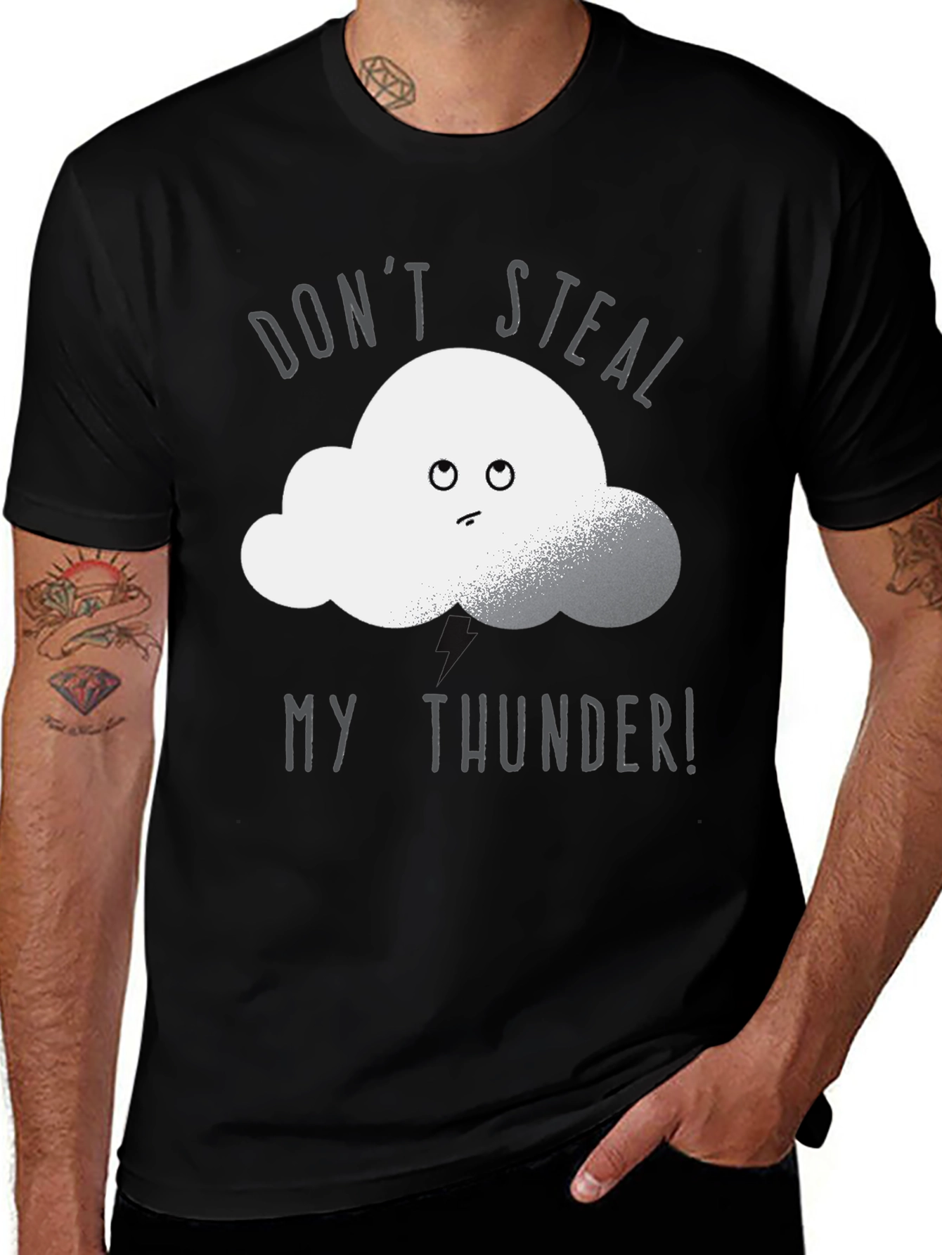 Variant 18 of Don't Steal My Thunder T-Shirt - Funny Cloud Graphic Tee