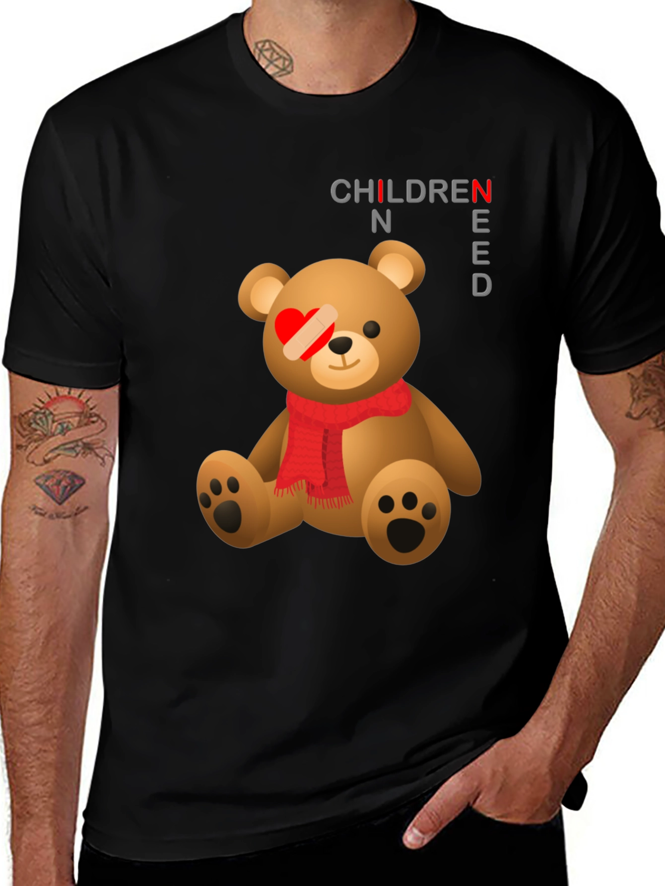 Variant 13 of Children Need Love Teddy Bear Graphic T-Shirt