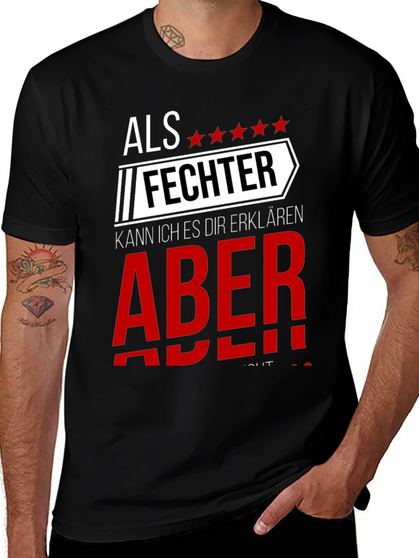 Variant 16 of Als Fechter T-Shirt - Fencing Design Tee