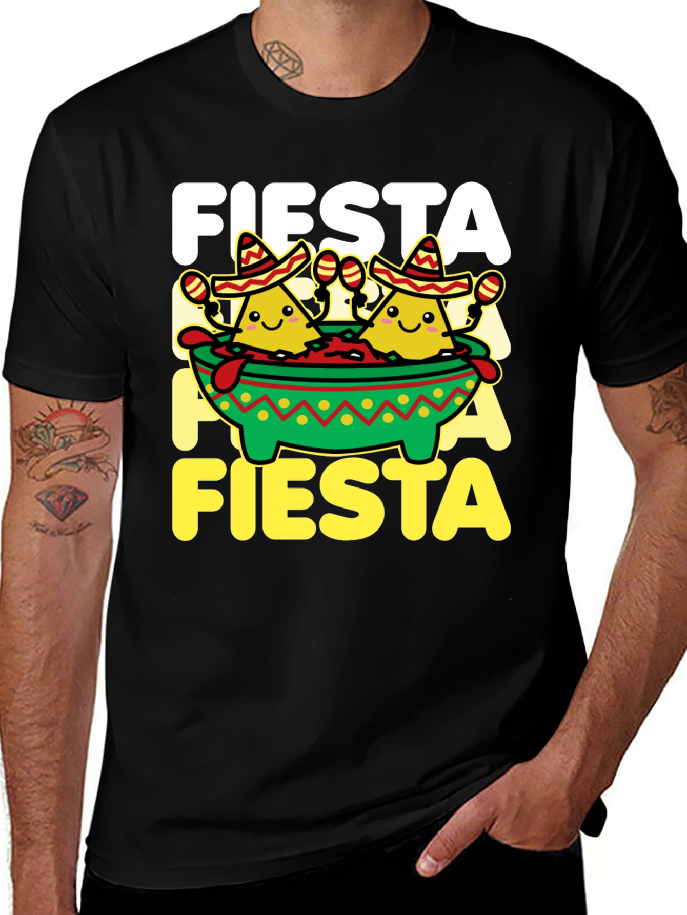 Fiesta T-Shirt Nacho Sombrero Cinco de Mayo