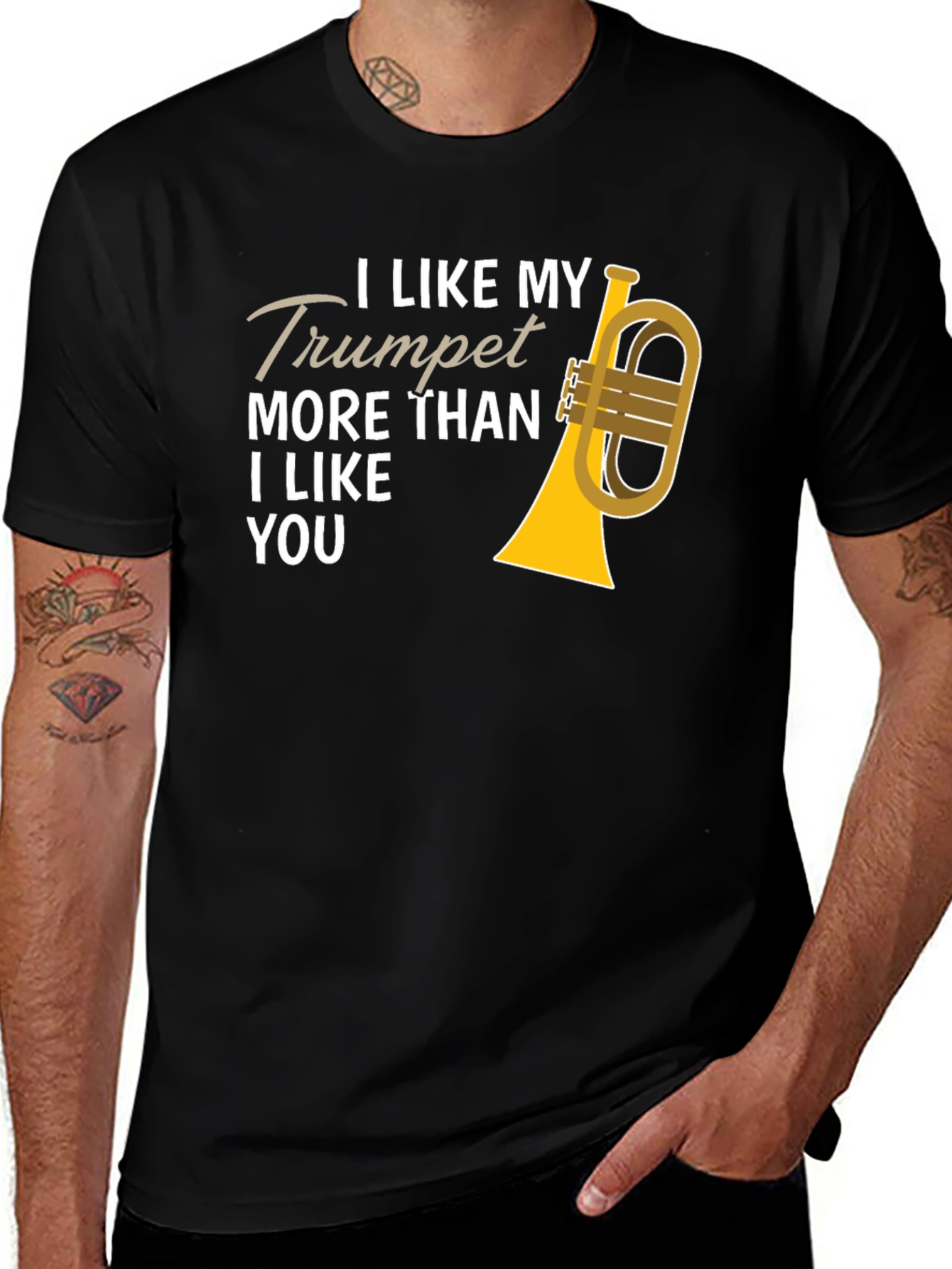 Variant 11 of Trumpet Lover Tee - I Like My Trumpet More Than You T-Shirt