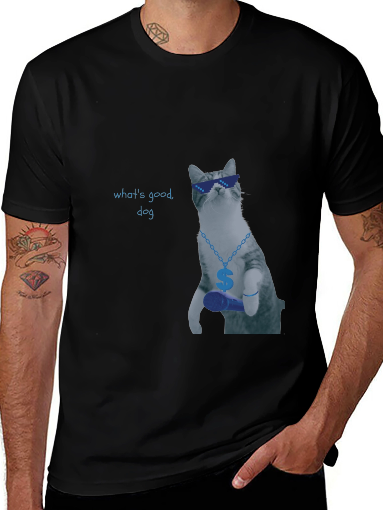 Variant 6 of Gangster Cat T-Shirt - What's Good Dog?