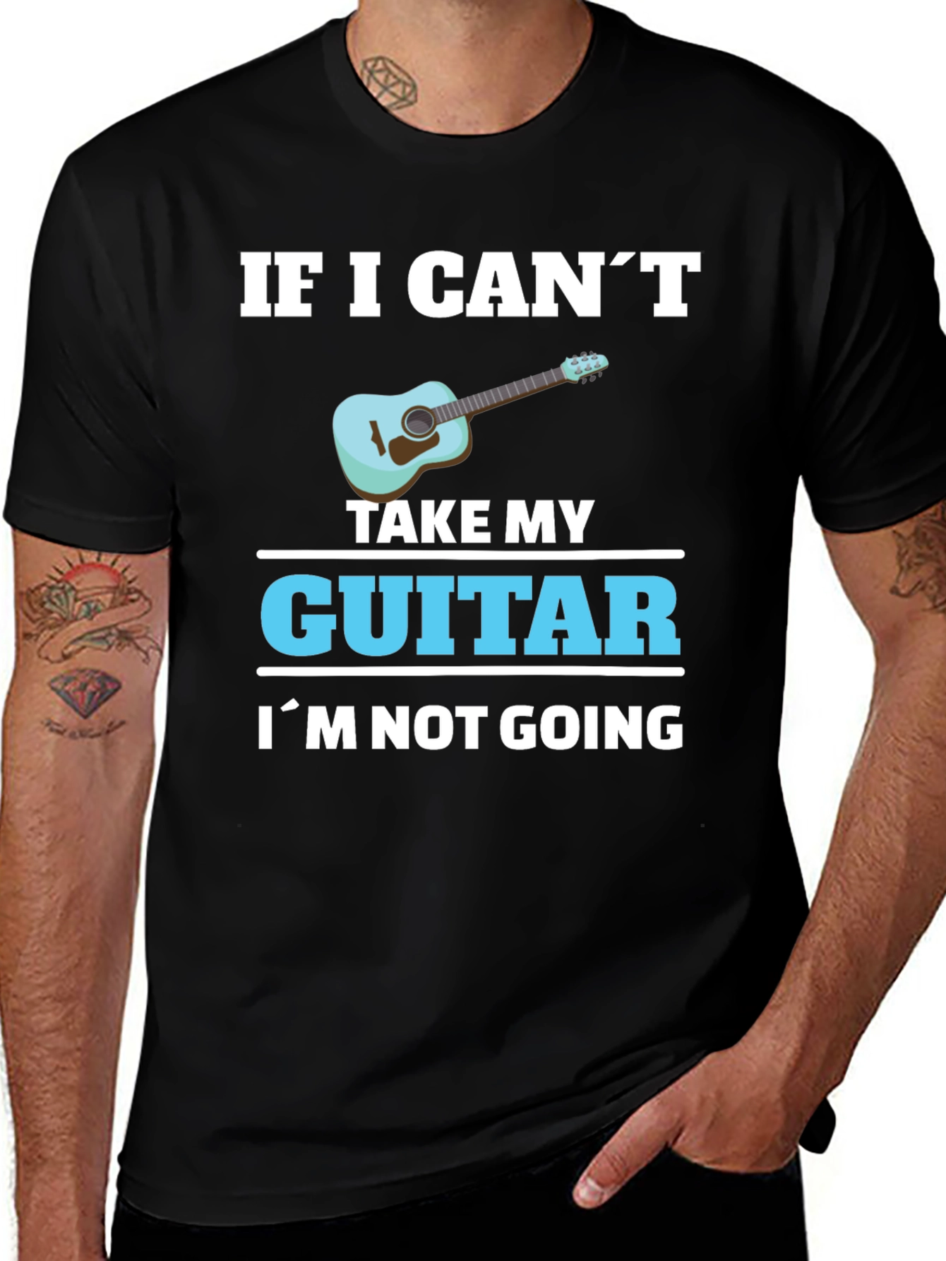 Variant 30 of Guitar Lover T-Shirt: If I Can't Take My Guitar...