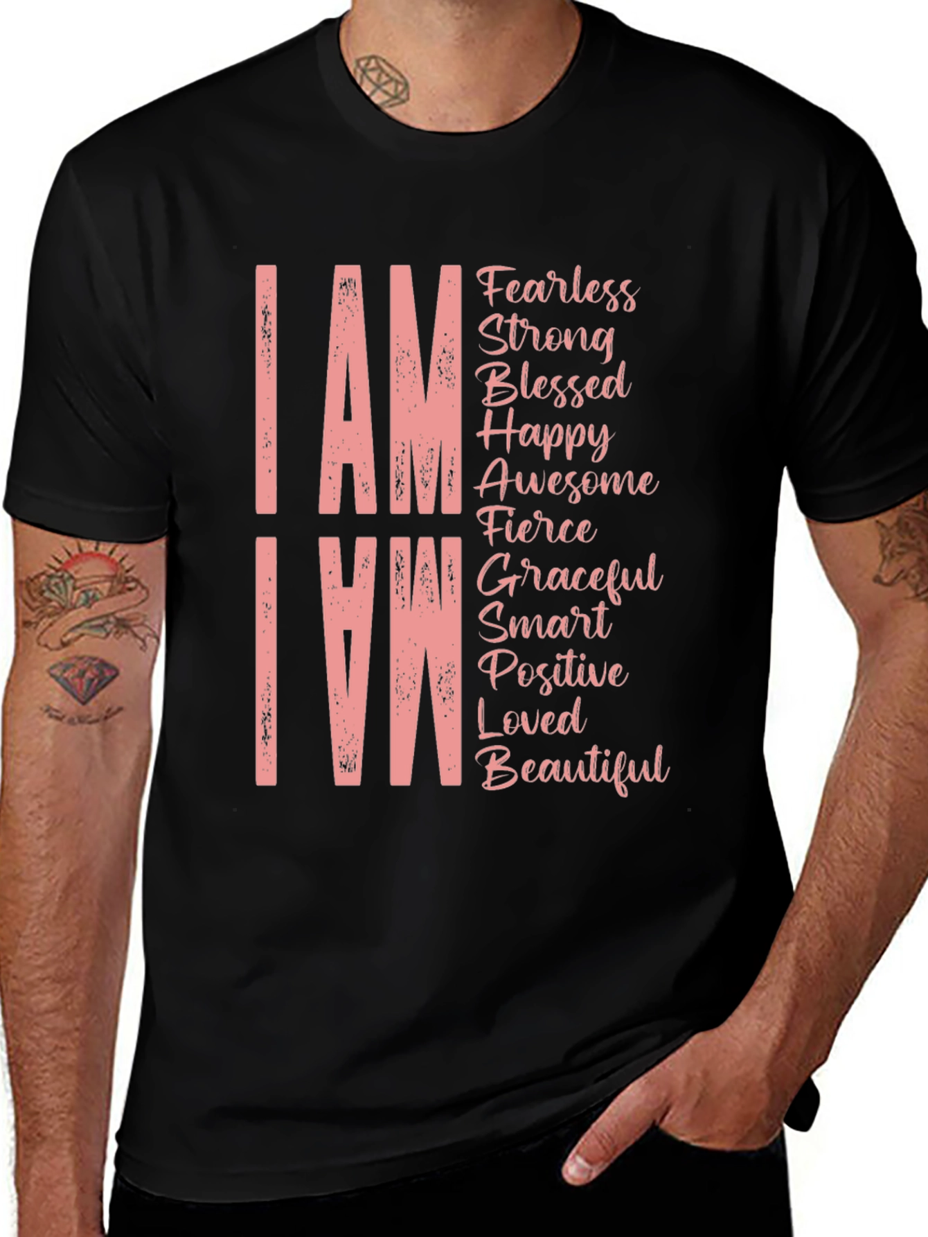 Variant 9 of I AM Women's Positive Affirmation Graphic Tee