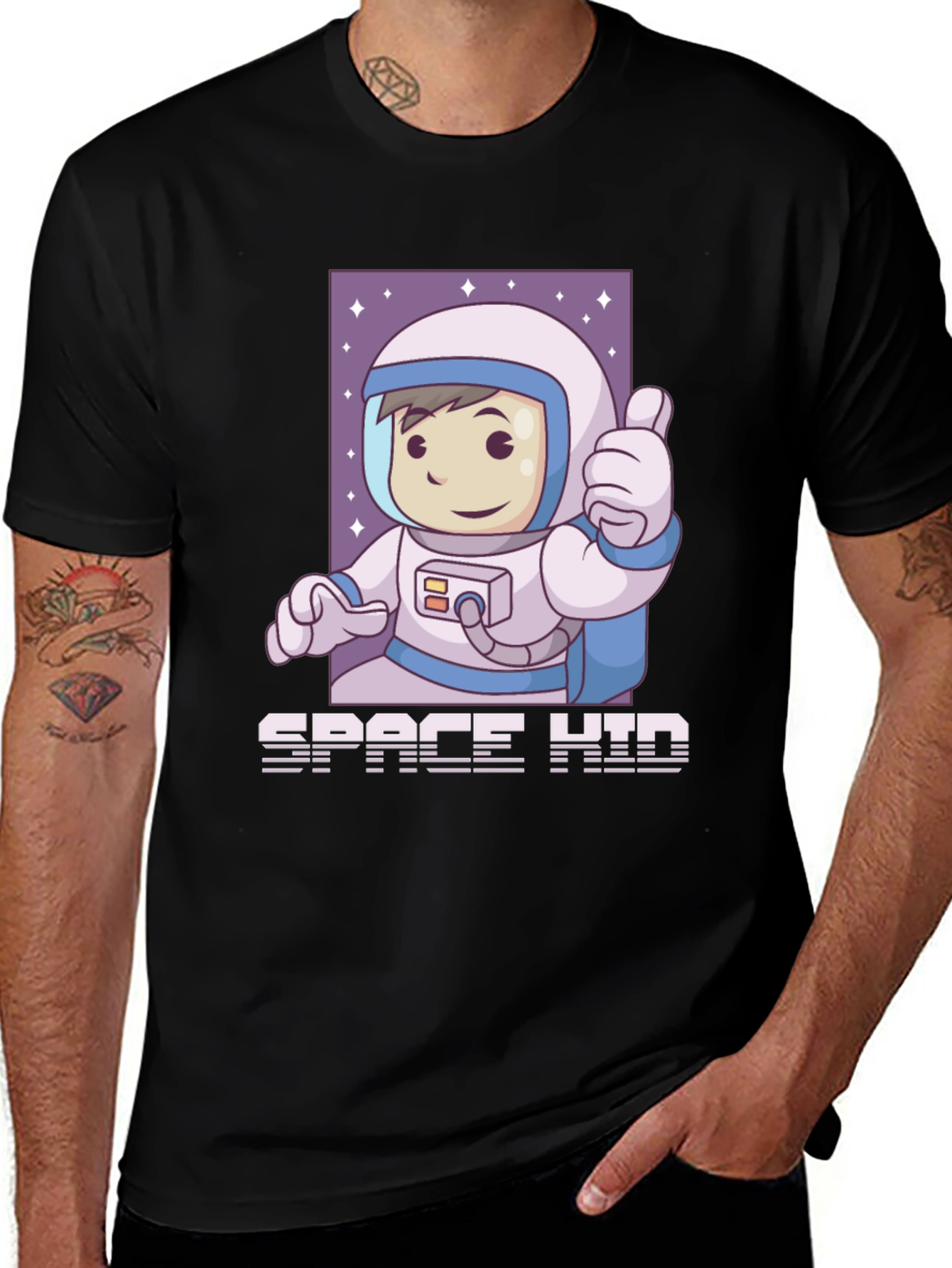 Variant 30 of Space Kid Graphic Tee - Black