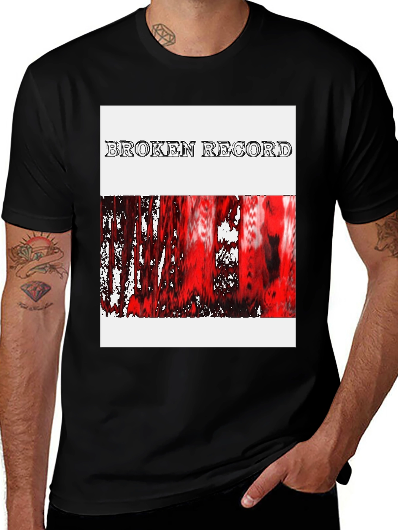 Variant 9 of Broken Record Graphic Tee - Trendy Casual Style