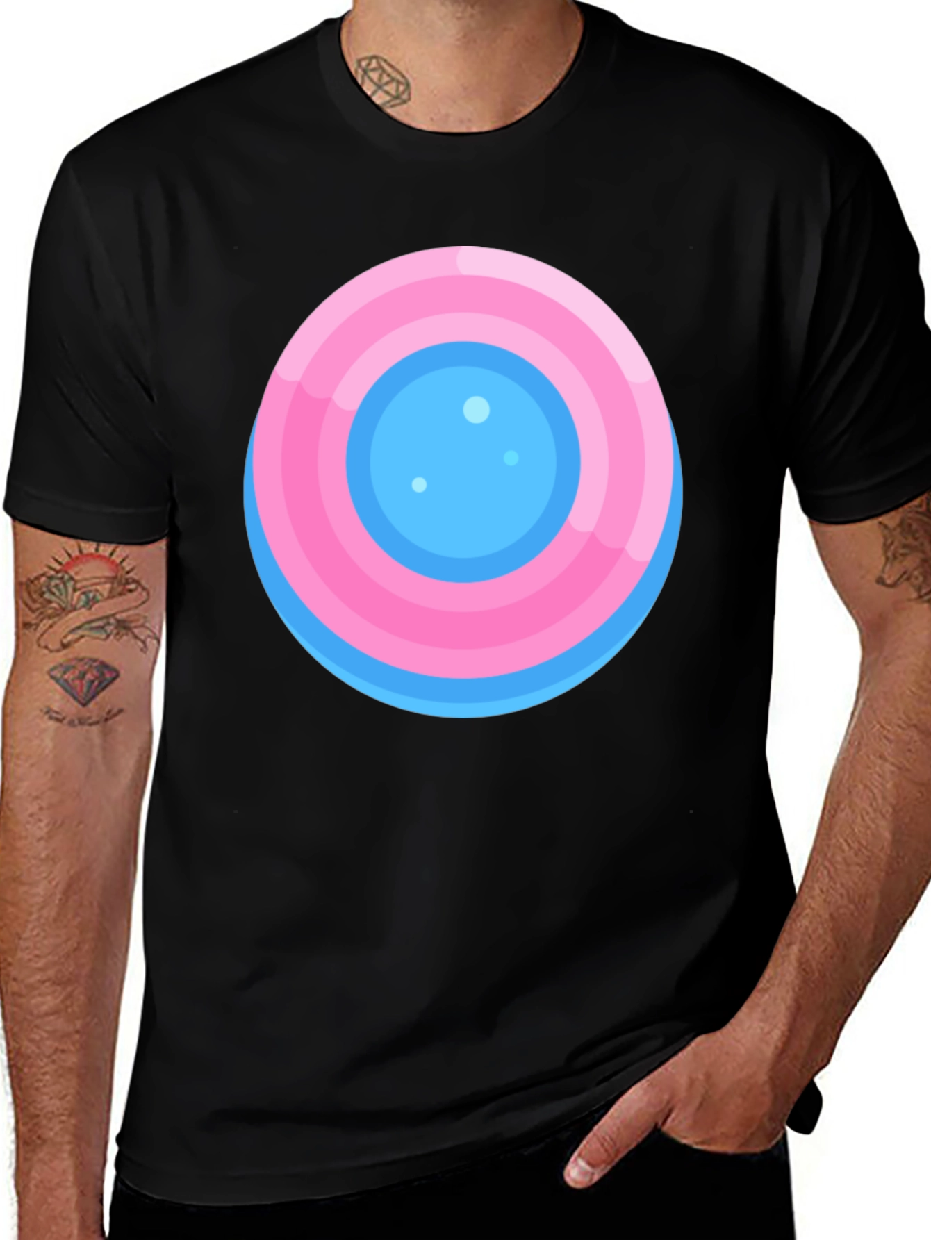 Variant 25 of Round Target Graphic Tee - Casual Comfort Style