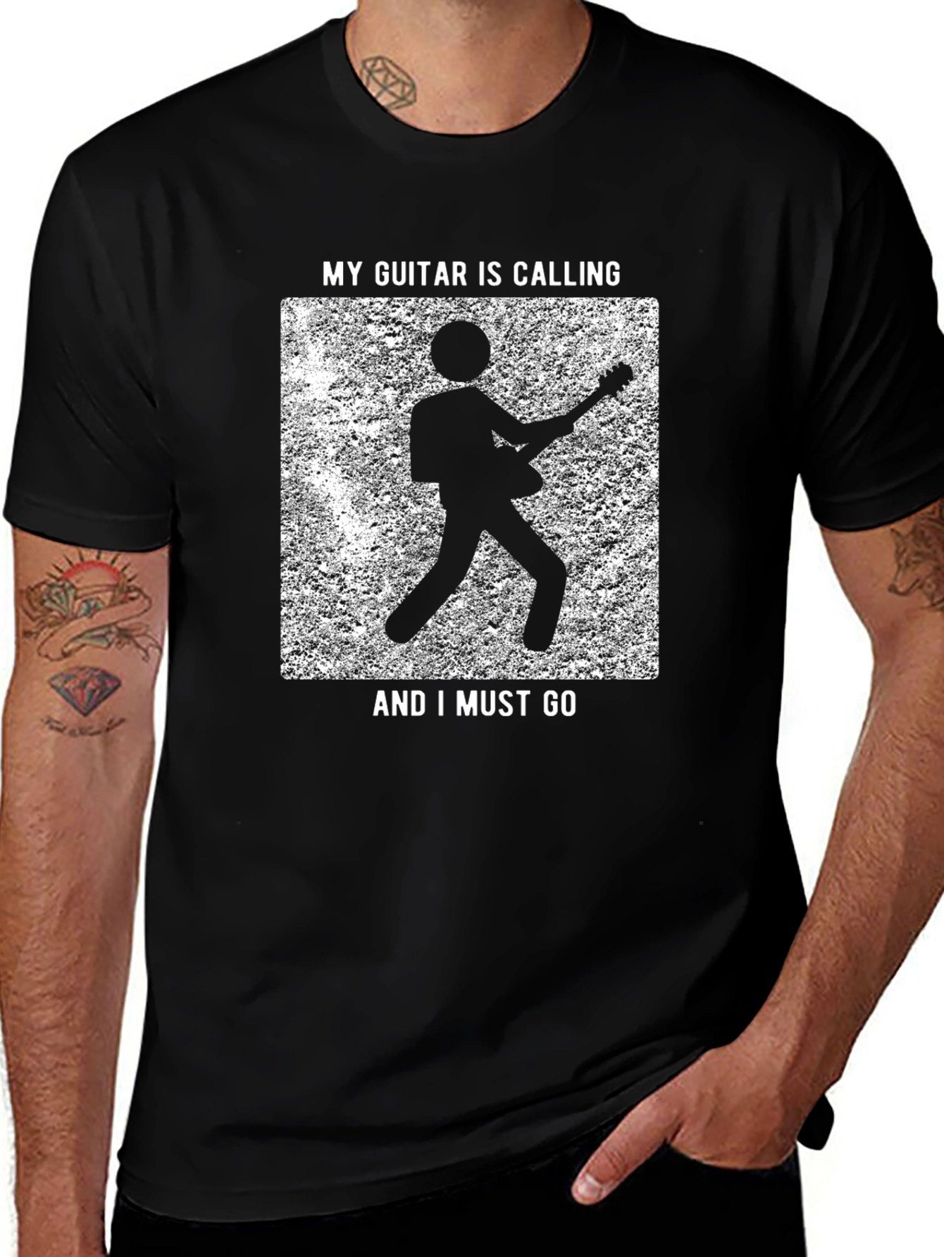 Variant 20 of Guitar Calling T-Shirt - Musician Humor Tee