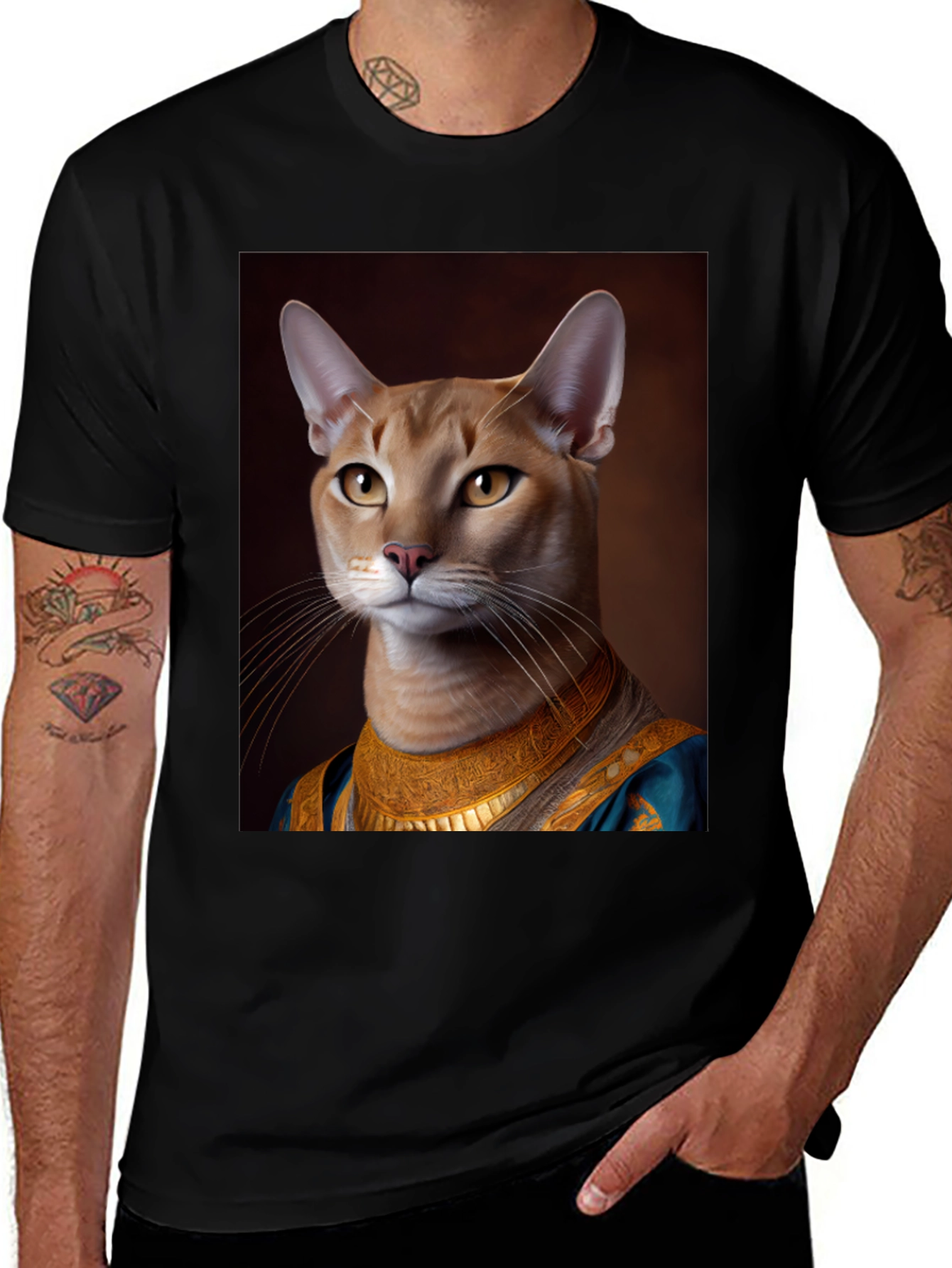 Variant 22 of Regal Cat Portrait T-Shirt