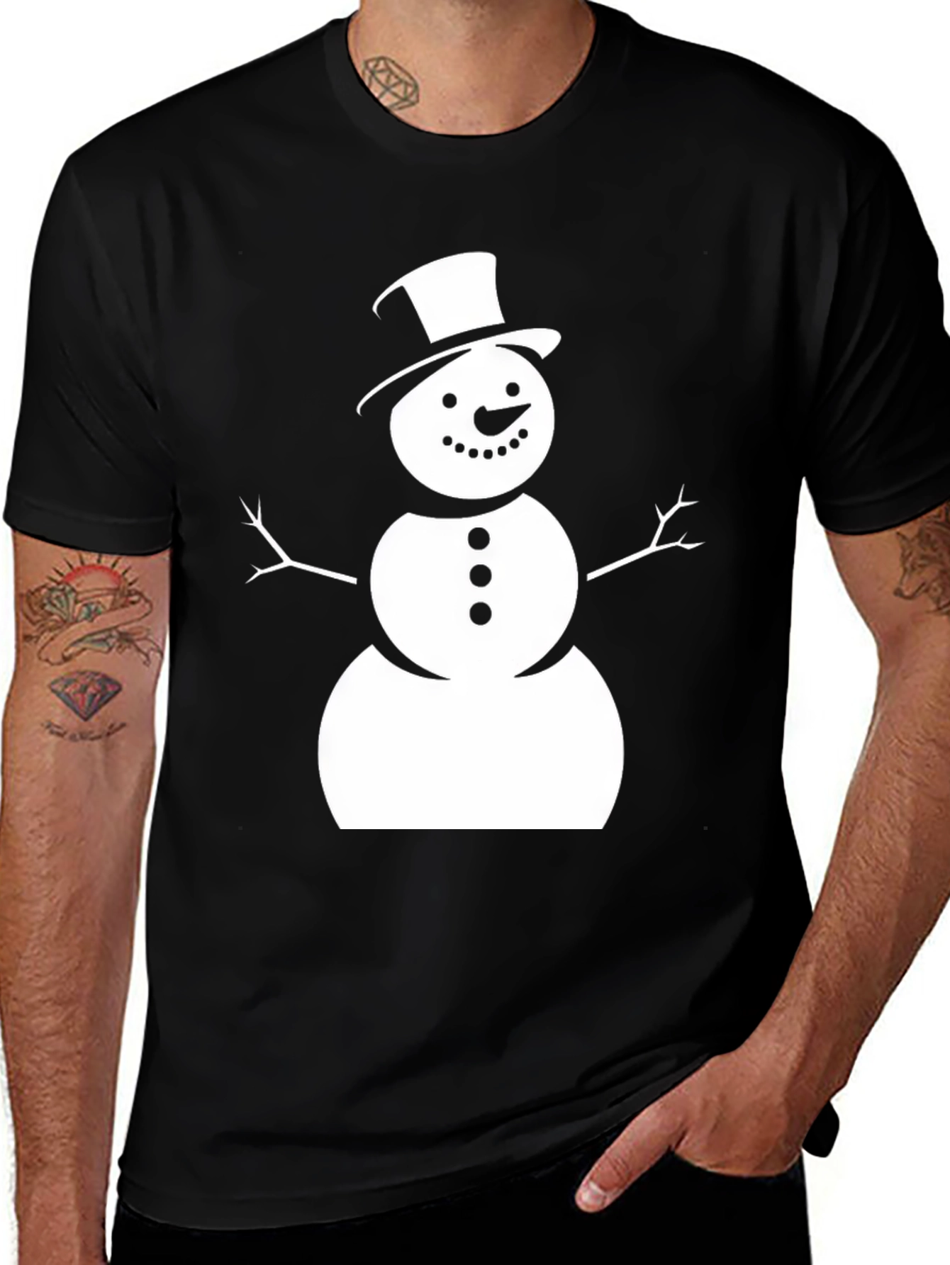 Variant 27 of Snowman Graphic Tee - Holiday Cheer
