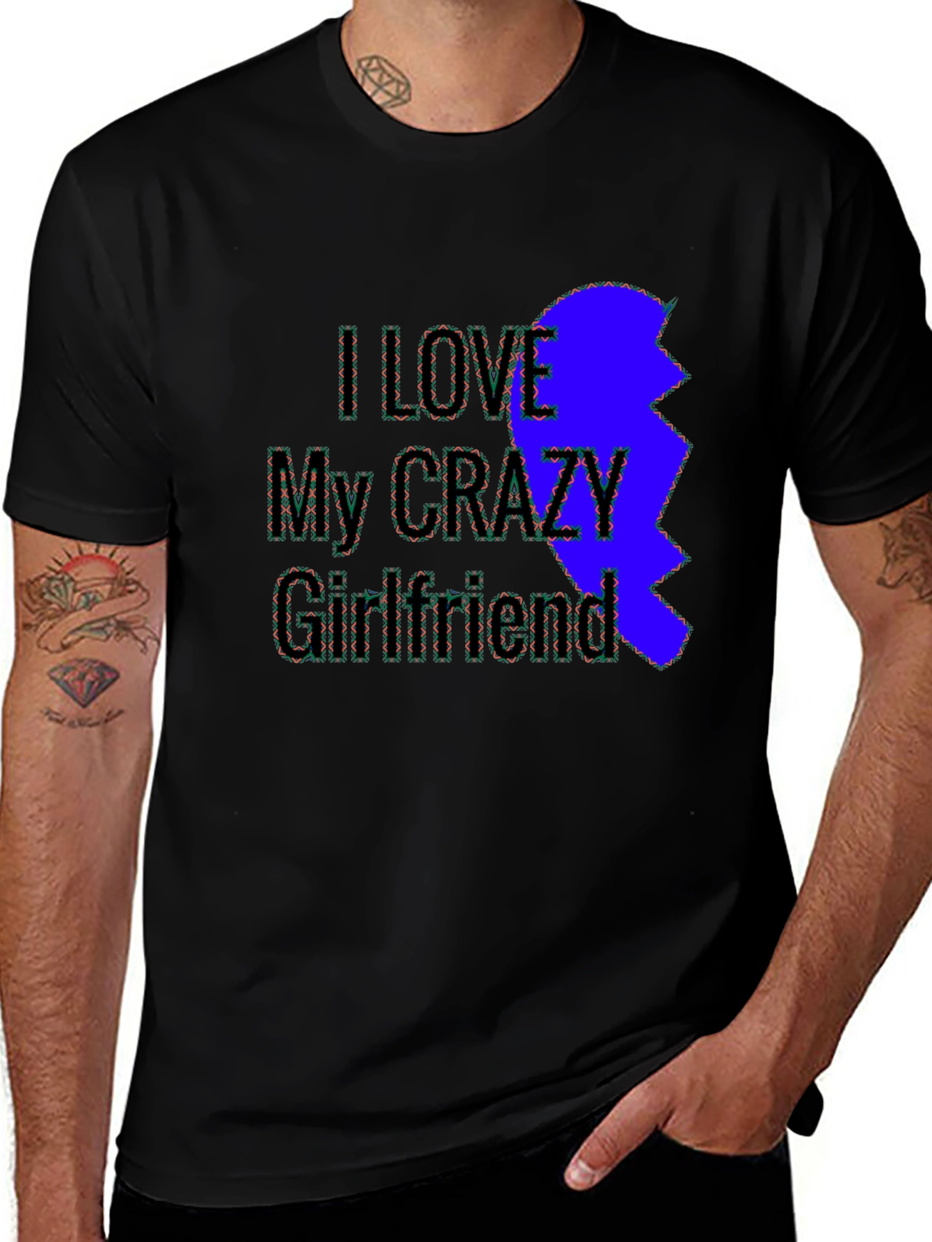 I Love My Crazy Girlfriend Black Tee