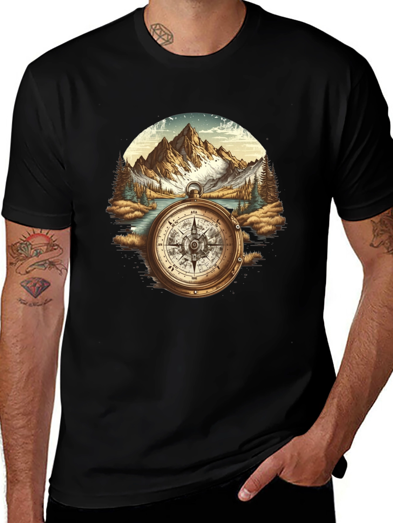Variant 2 of Compass Mountain Graphic Tee