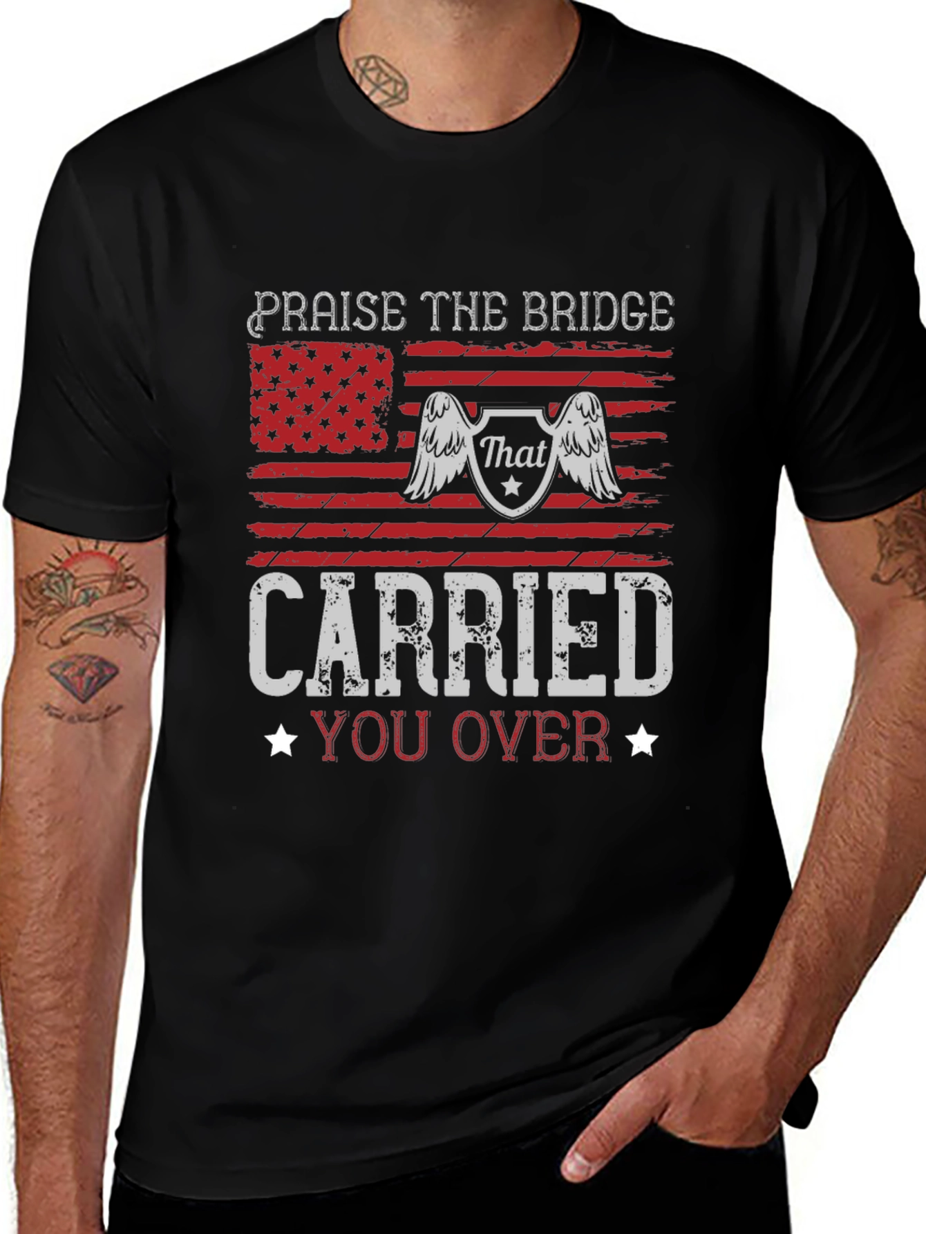 Praise The Bridge Carried You Over Graphic Tee