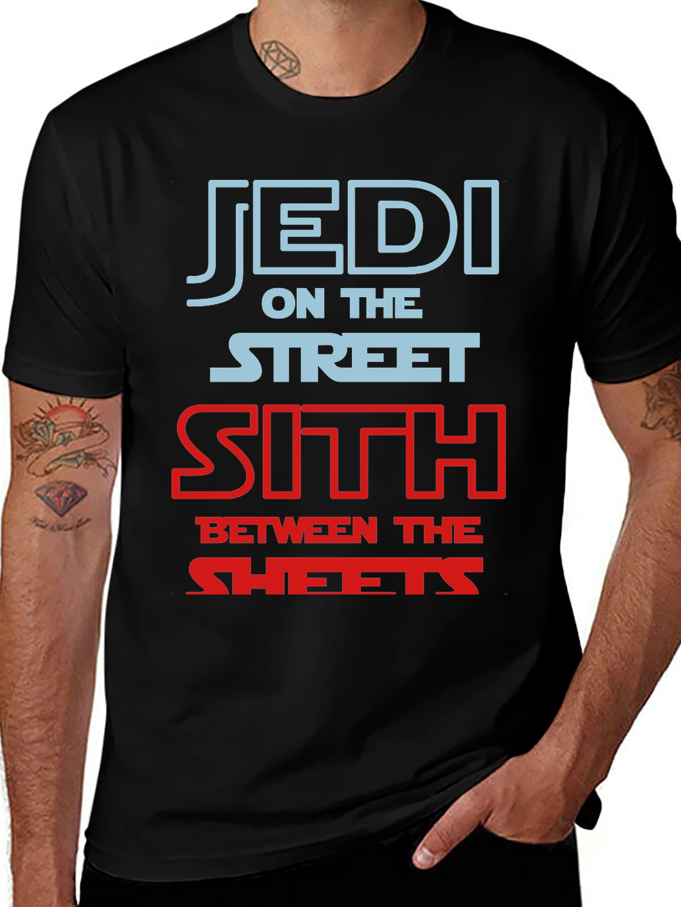 Variant 17 of Jedi on the Street Sith in the Sheets T-Shirt