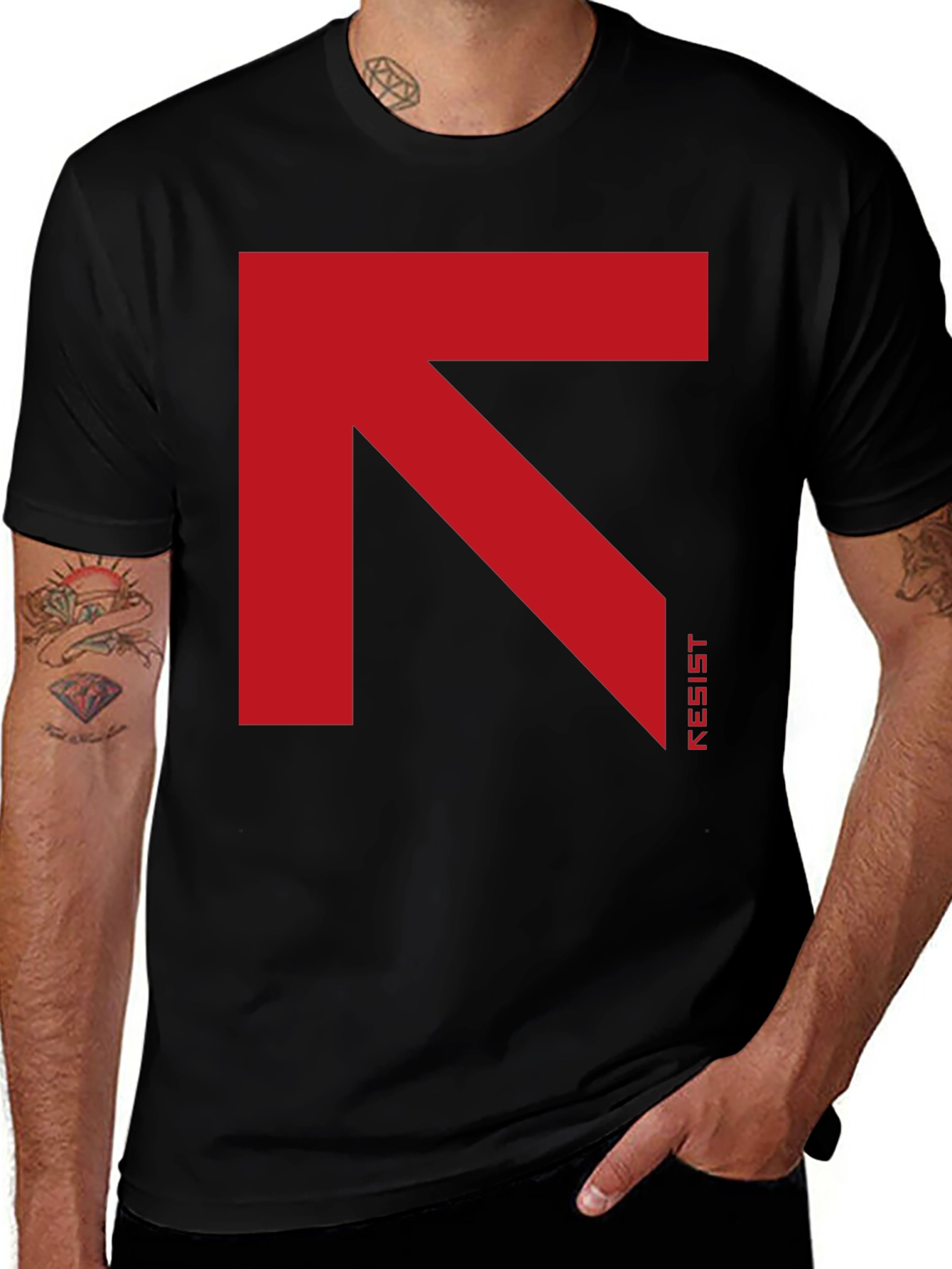 Variant 14 of Resist Arrow Graphic Tee - Bold Statement Shirt