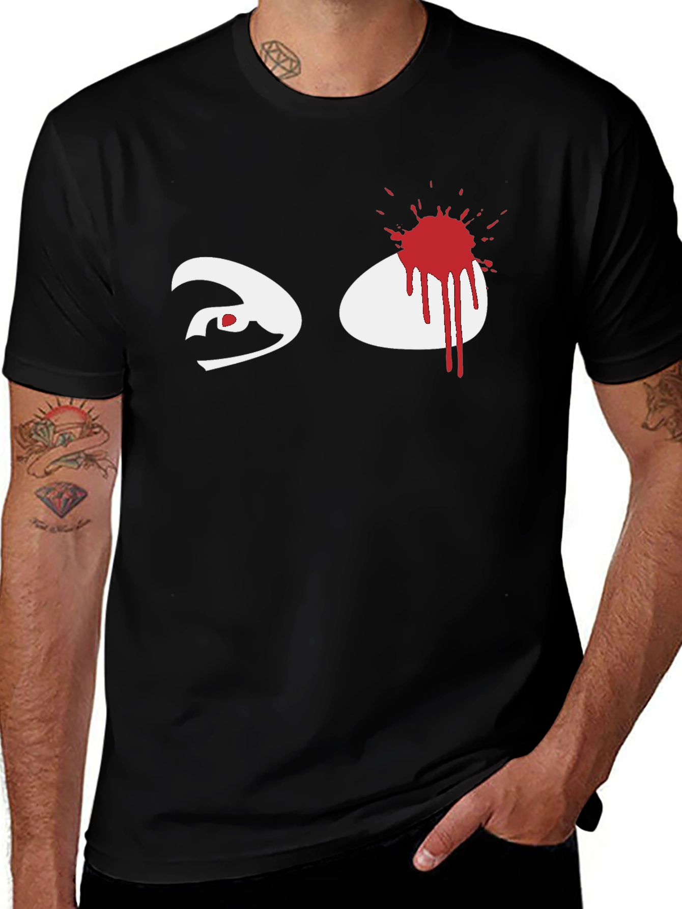 Variant 27 of Bloody Eye Graphic T-Shirt - Cool Horror Tee