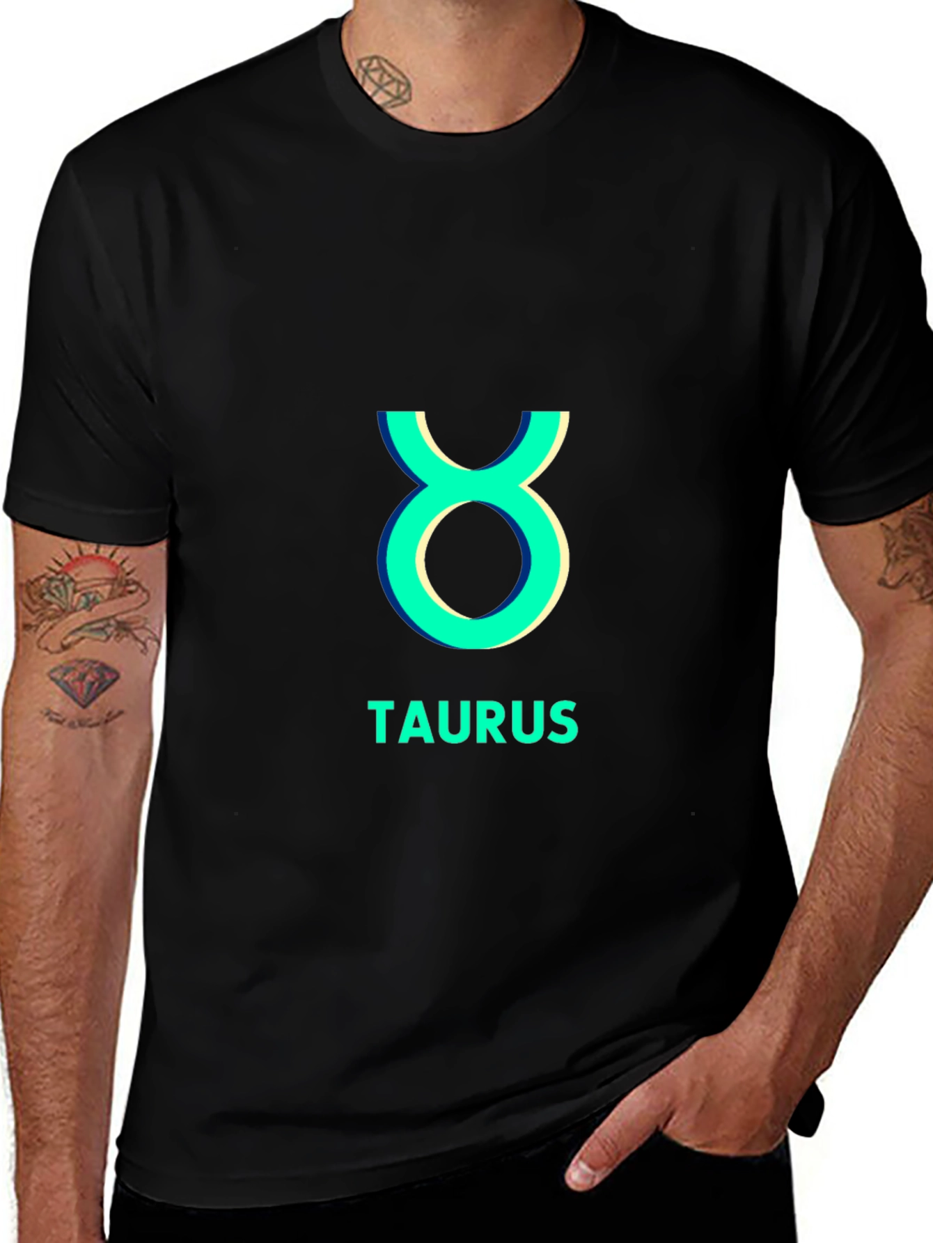 Variant 12 of Taurus Zodiac Sign Black T-Shirt