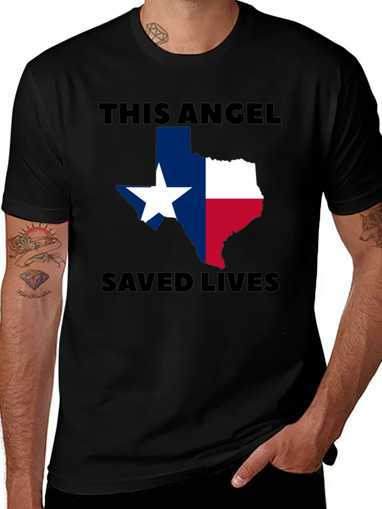 Texas Angel Saved Lives Graphic Tee