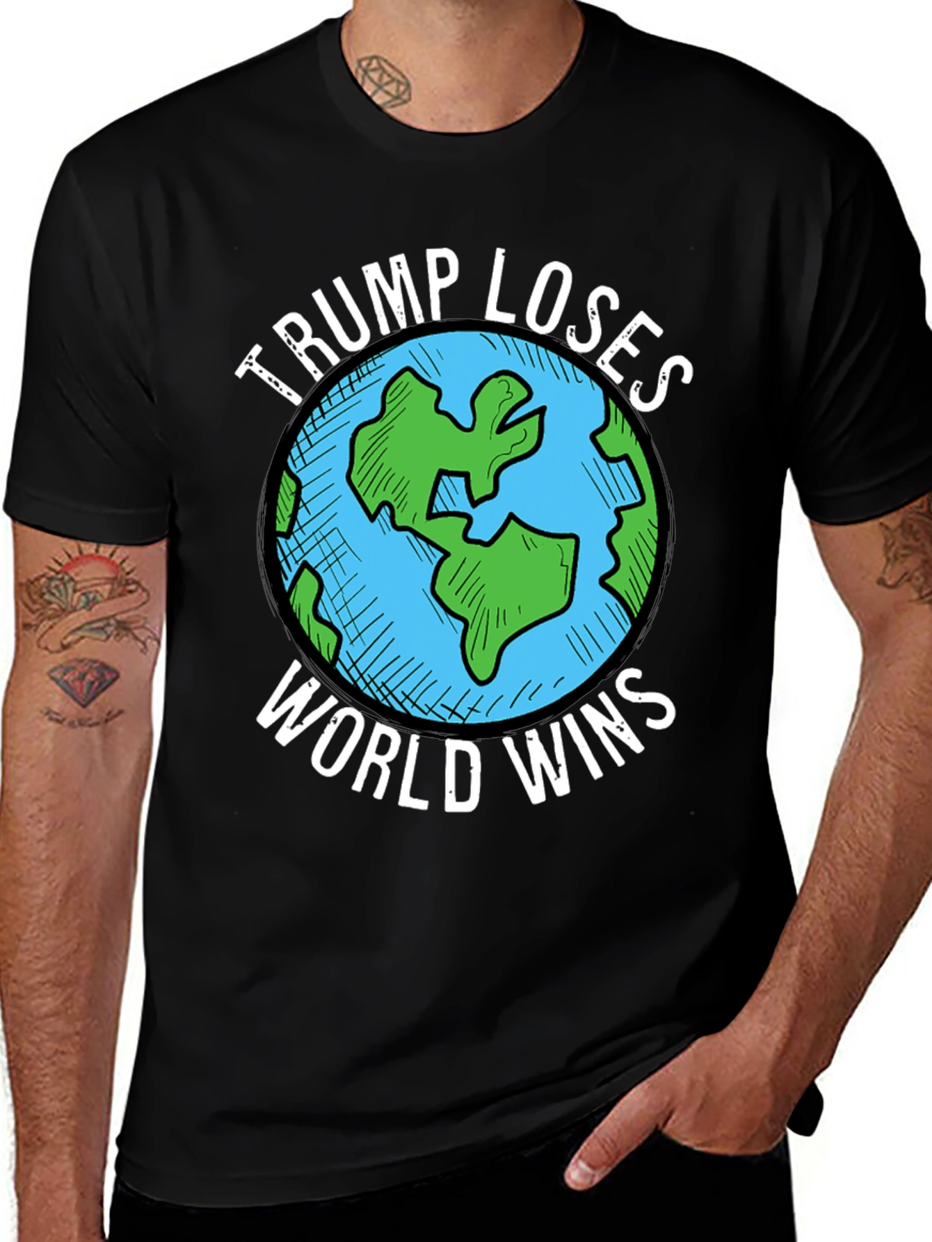 Variant 20 of Trump Loses World Wins Graphic T-Shirt