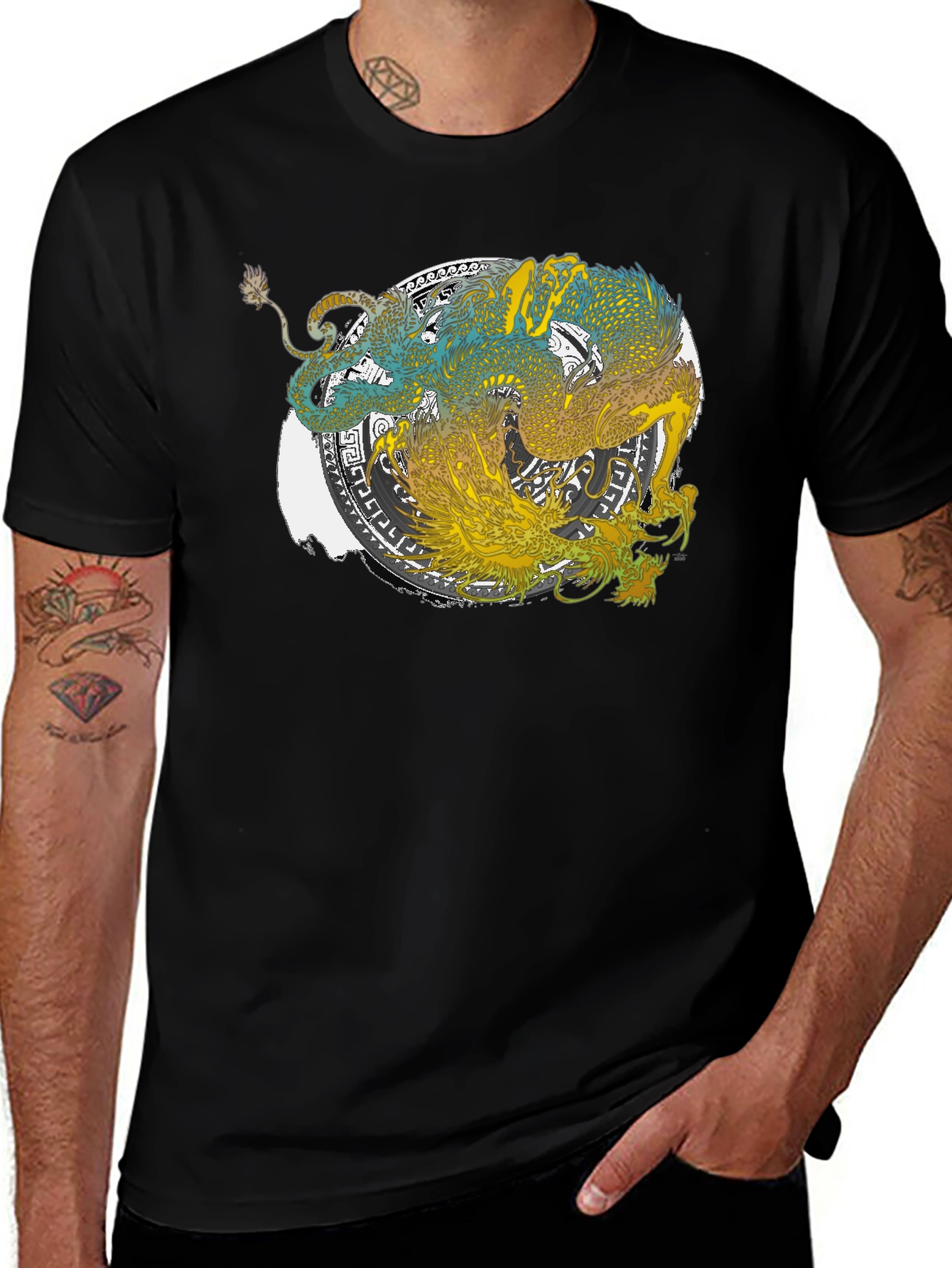 Variant 10 of Dragon Circle Graphic T-Shirt
