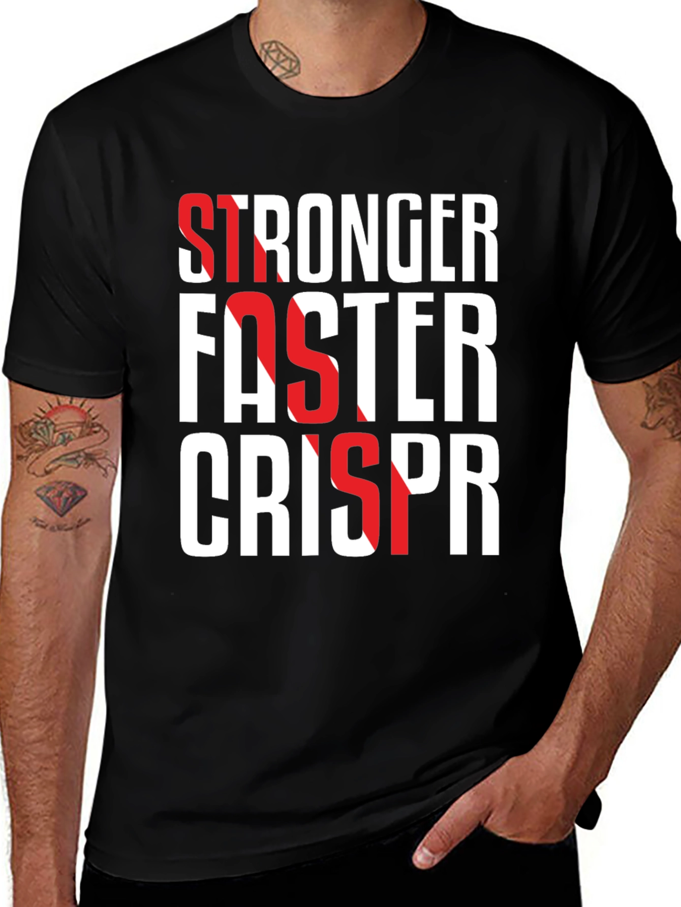 Stronger Faster CRISPR Black T-Shirt