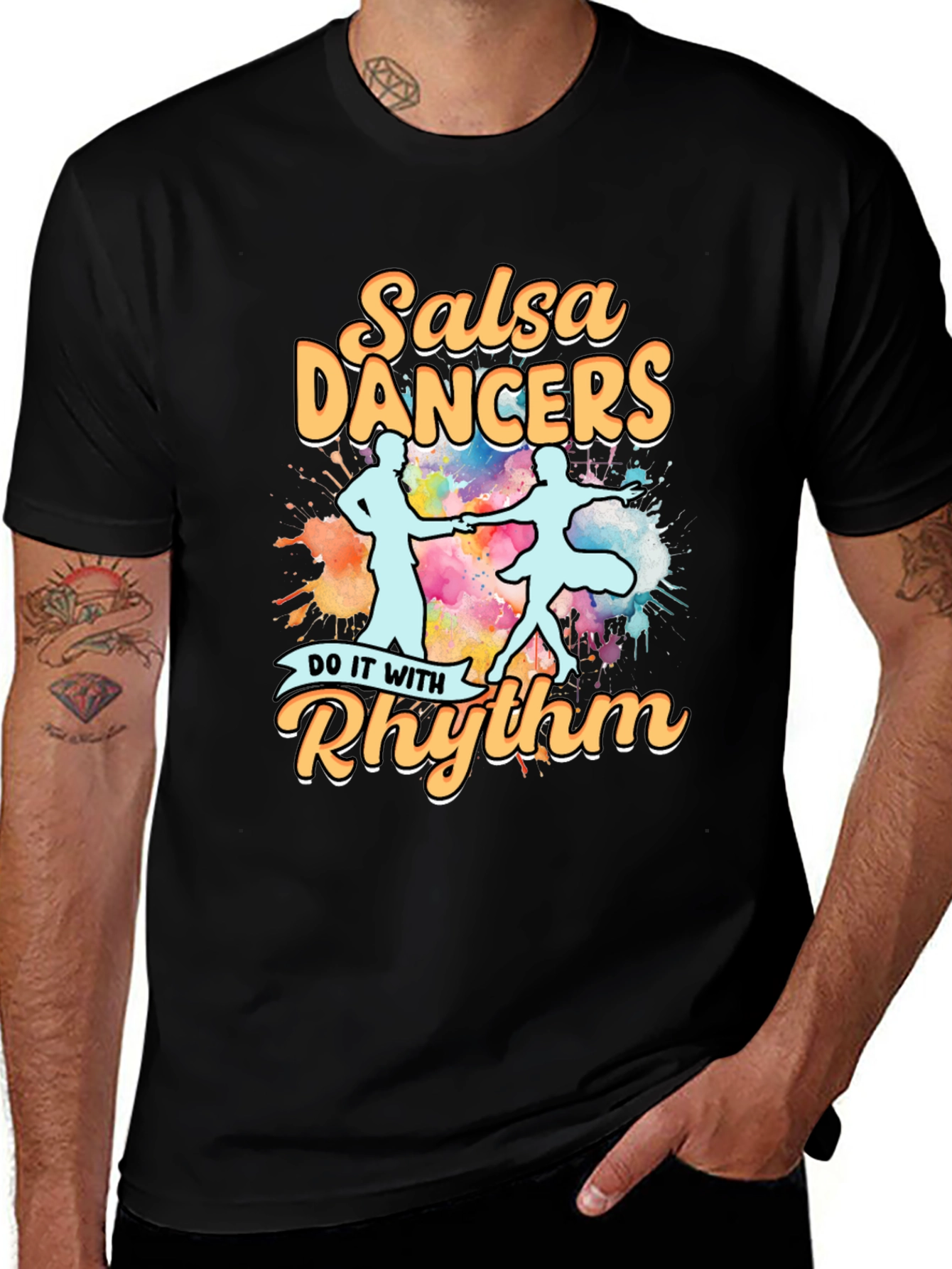 Variant 21 of Salsa Dancers T-Shirt - Rhythm Design