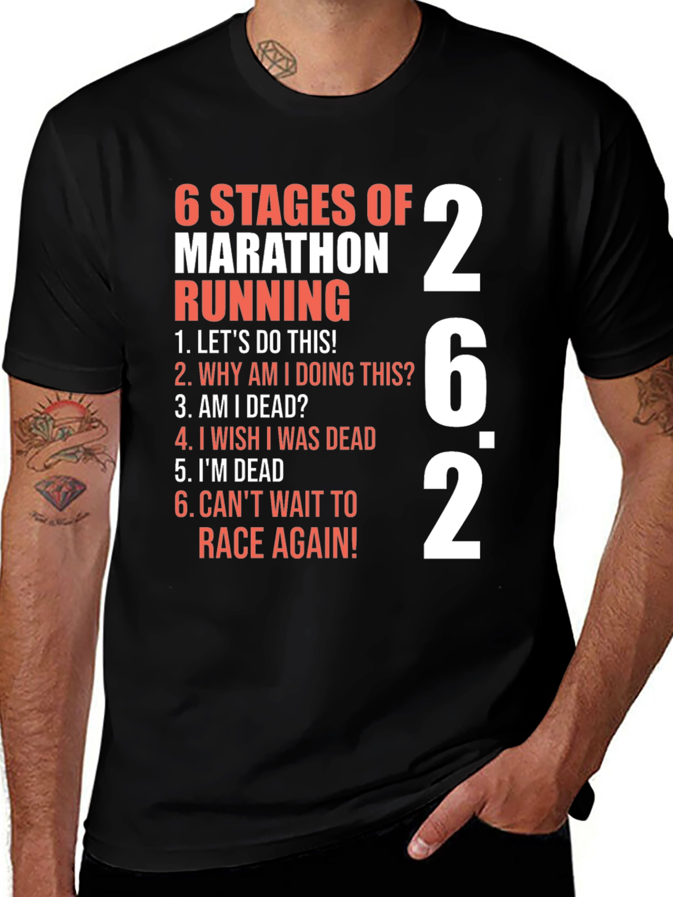 Variant 28 of Marathon Running Stages T-Shirt - Funny Runner Tee