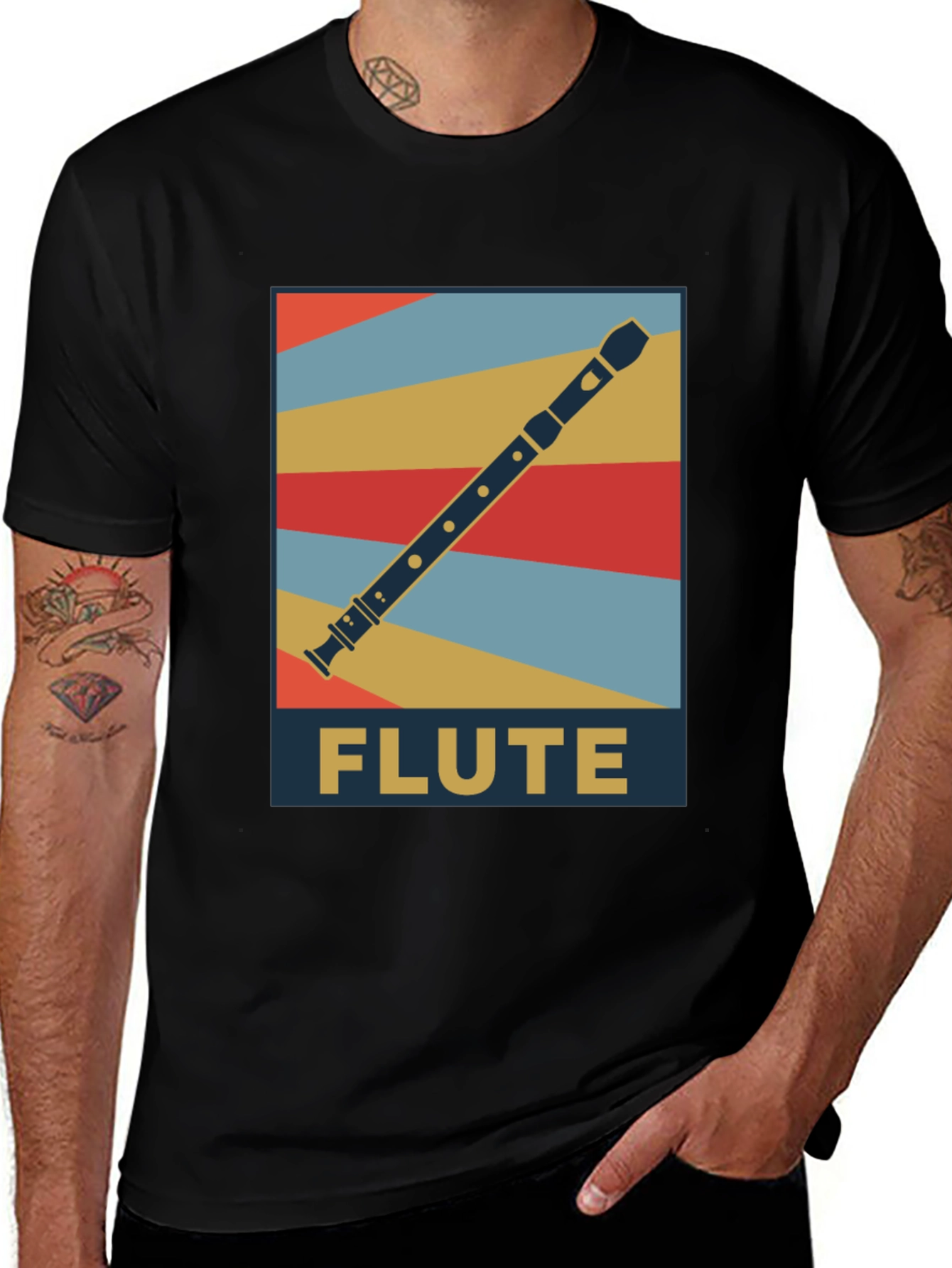 Variant 11 of Retro Flute T-Shirt - Musician Gift