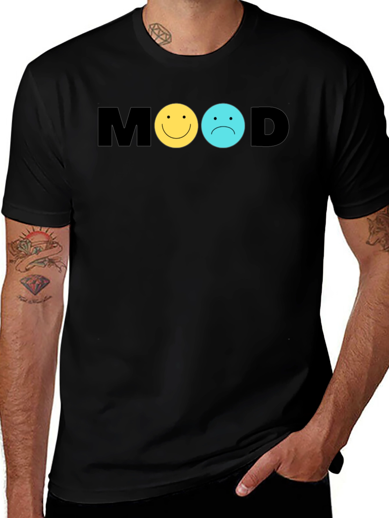 Variant 21 of Mood Graphic Tee - Black Unisex T-Shirt