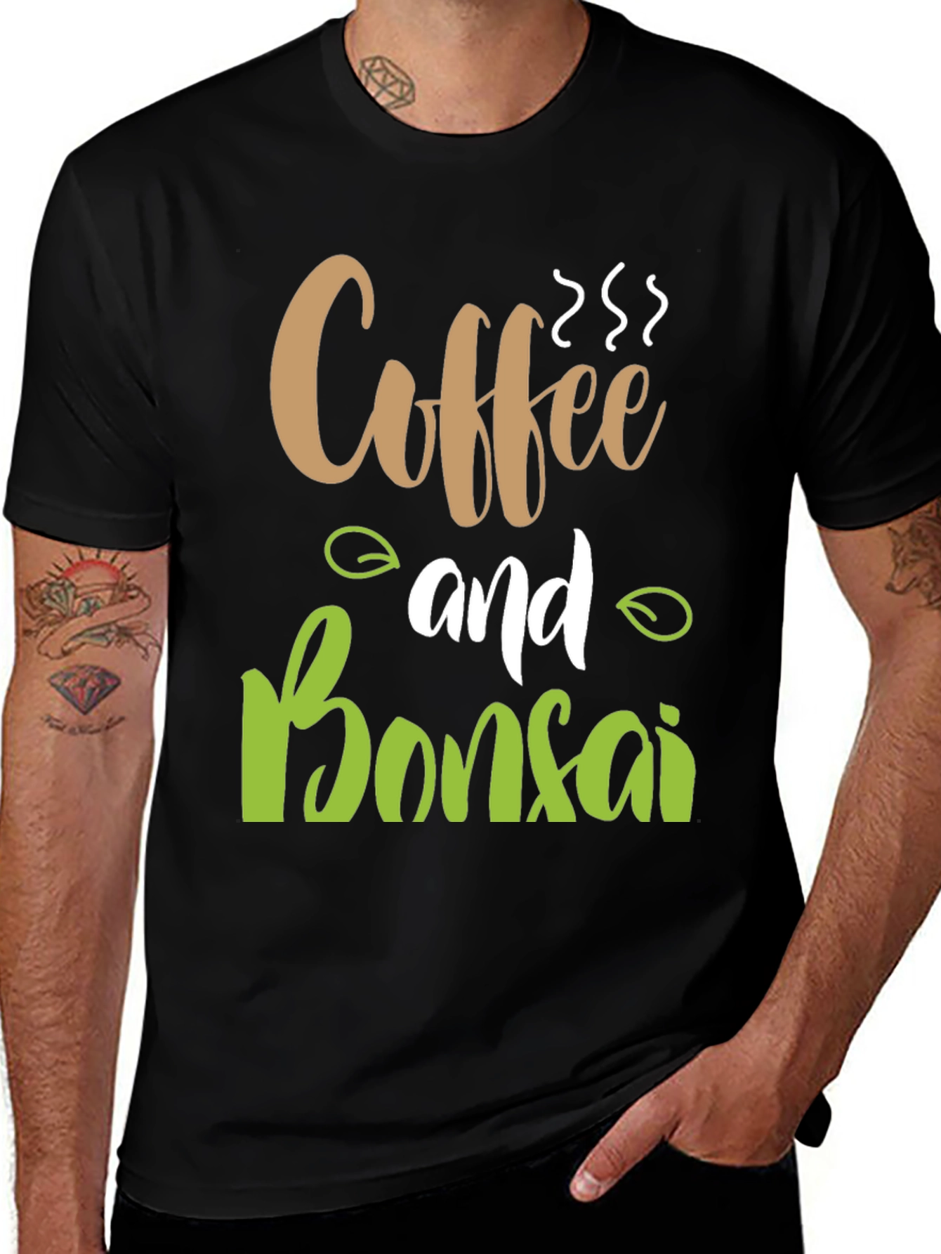 Coffee and Bonsai T-Shirt, Unique Hobby Gift