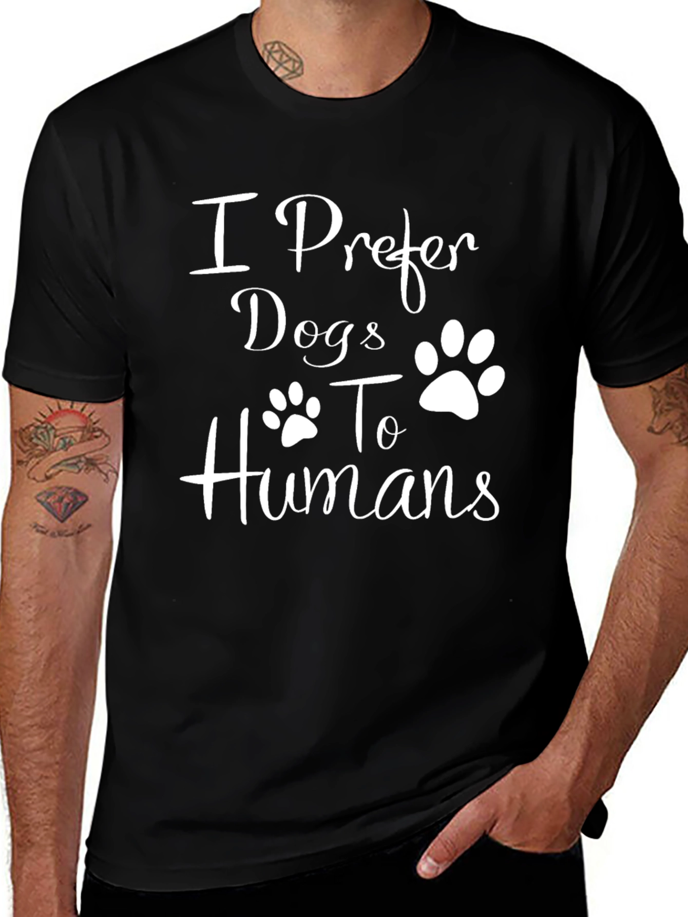 Dog Lover T-Shirt: "I Prefer Dogs to Humans" Graphic Tee