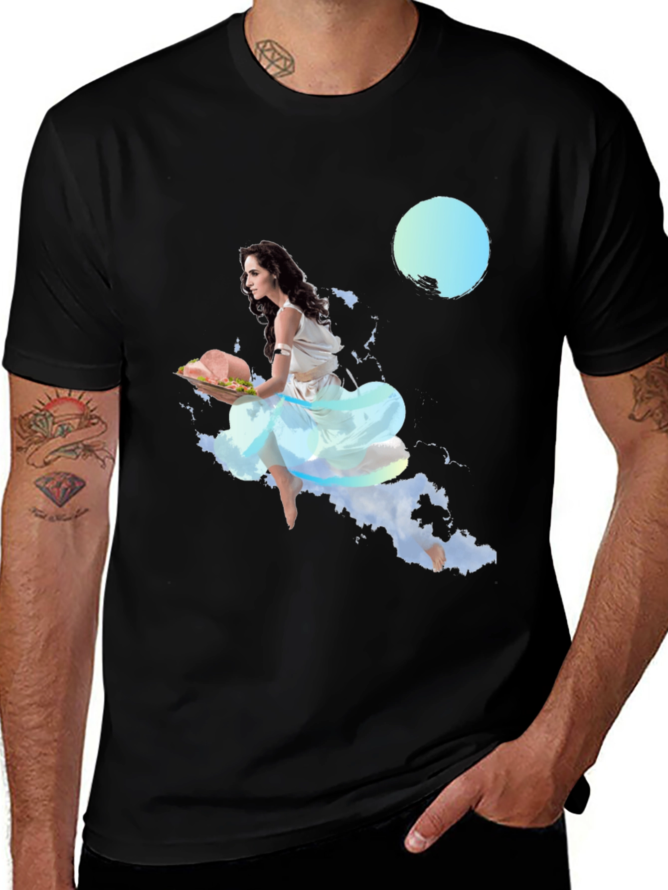 Variant 4 of Whimsical Woman Cloudscape T-Shirt