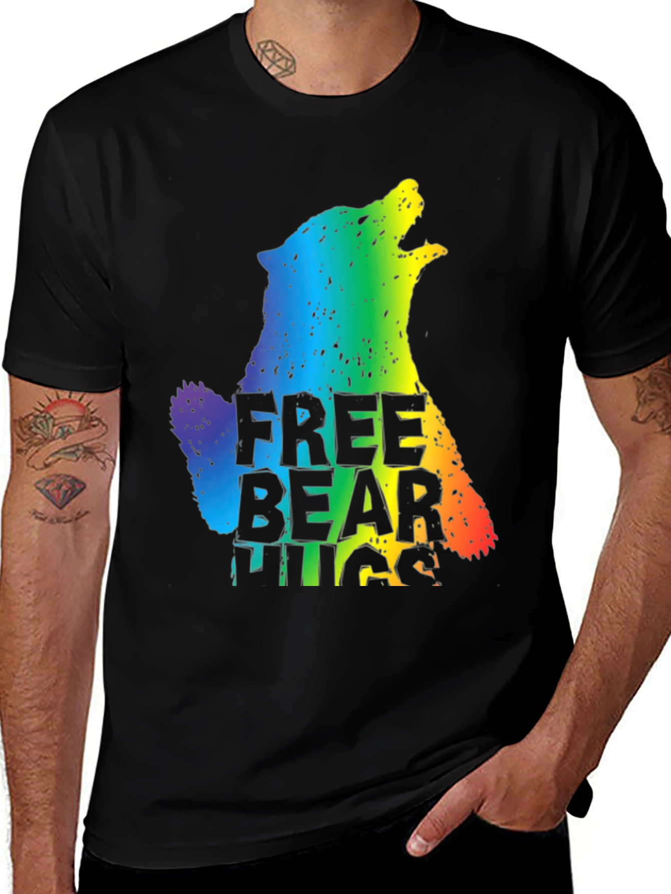 Variant 10 of Free Bear Hugs Rainbow T-Shirt