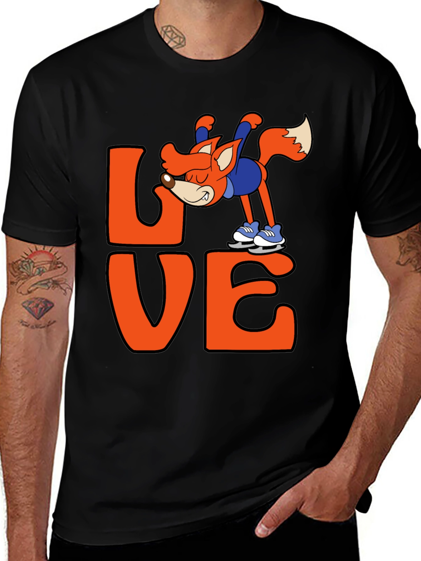 Variant 22 of Love Fox Ice Skating Graphic Tee