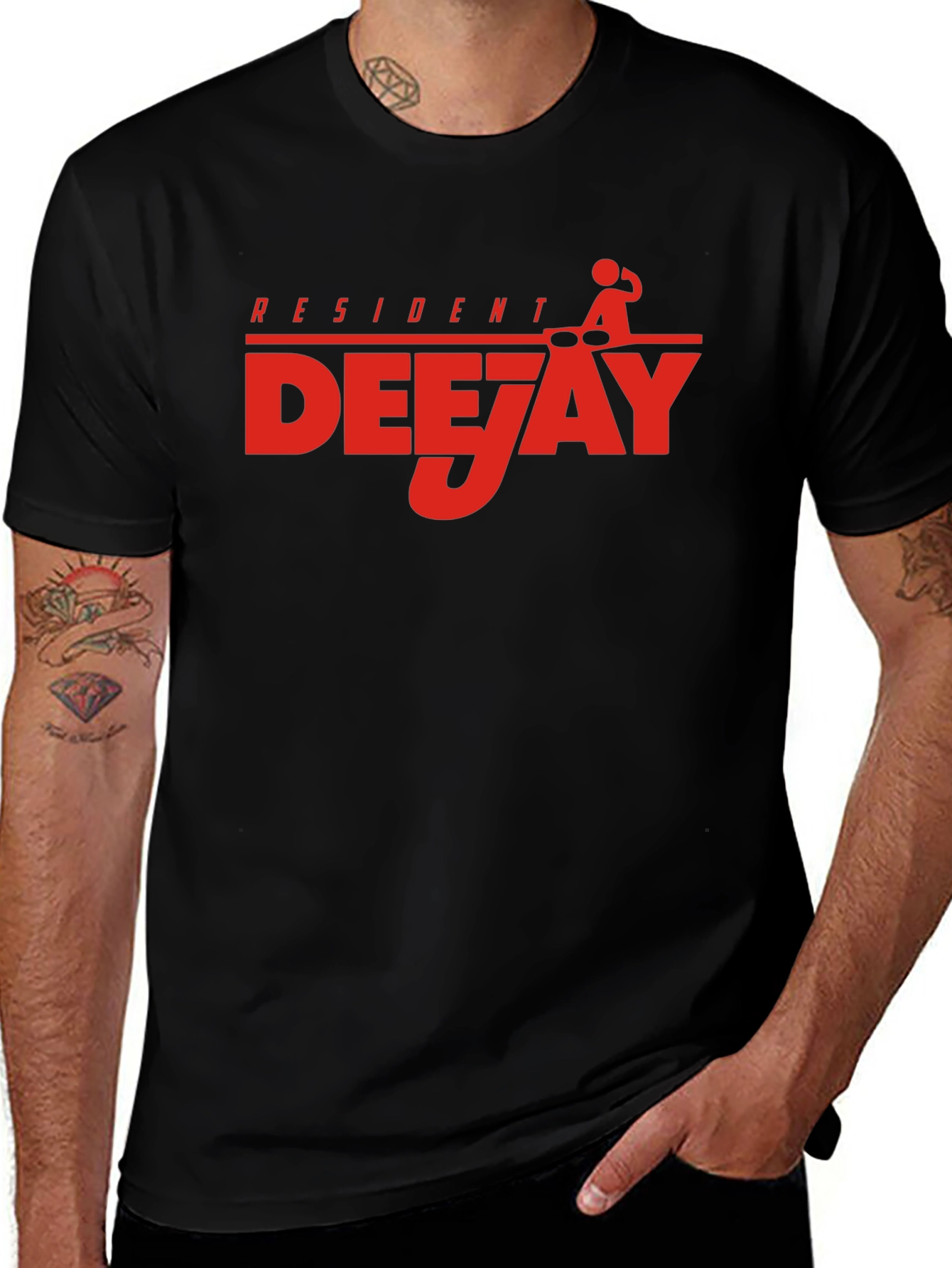 Variant 19 of Resident Deejay Graphic T-Shirt, Black