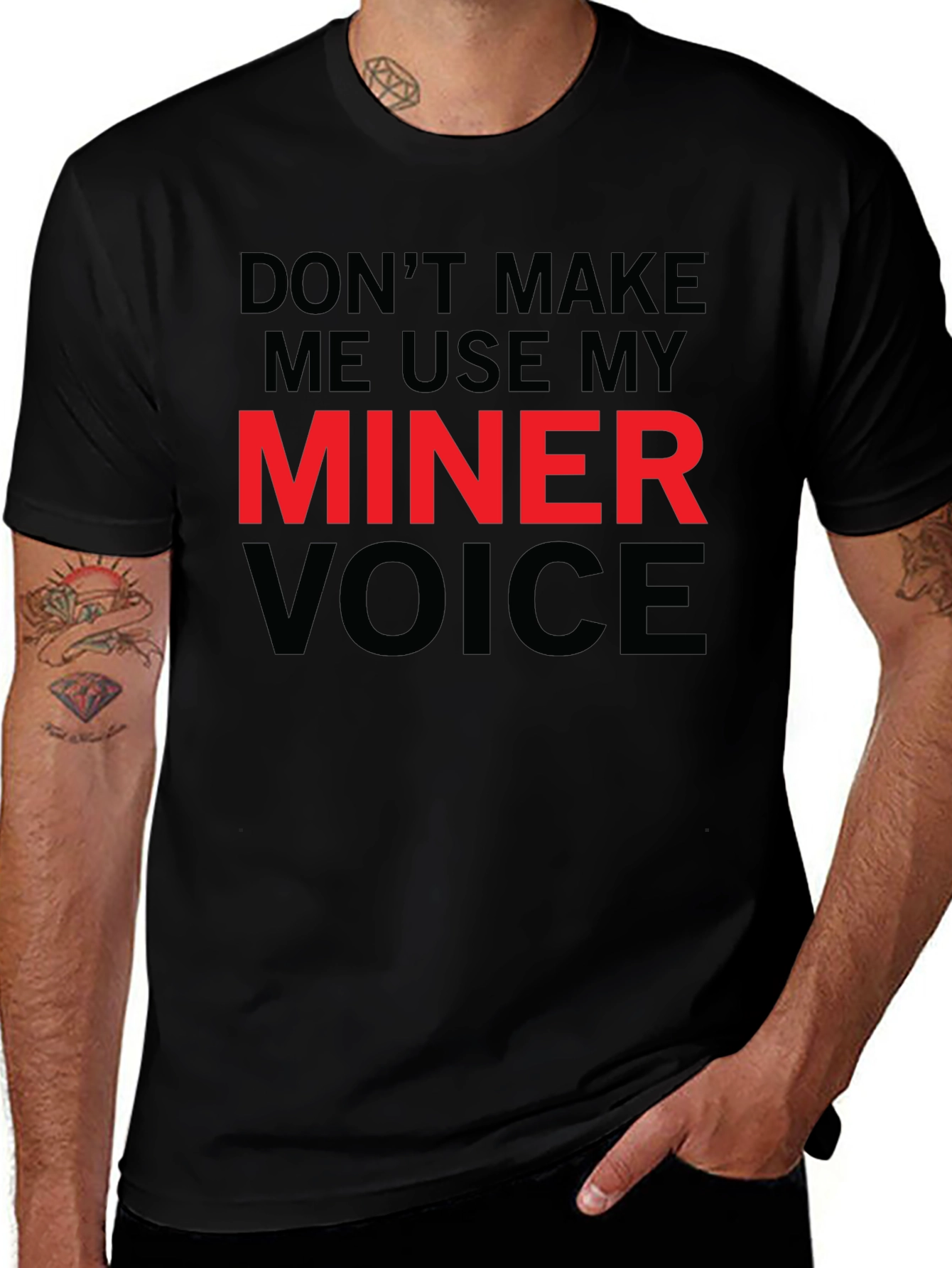 Variant 29 of Miner Voice T-Shirt - Funny Warning Tee