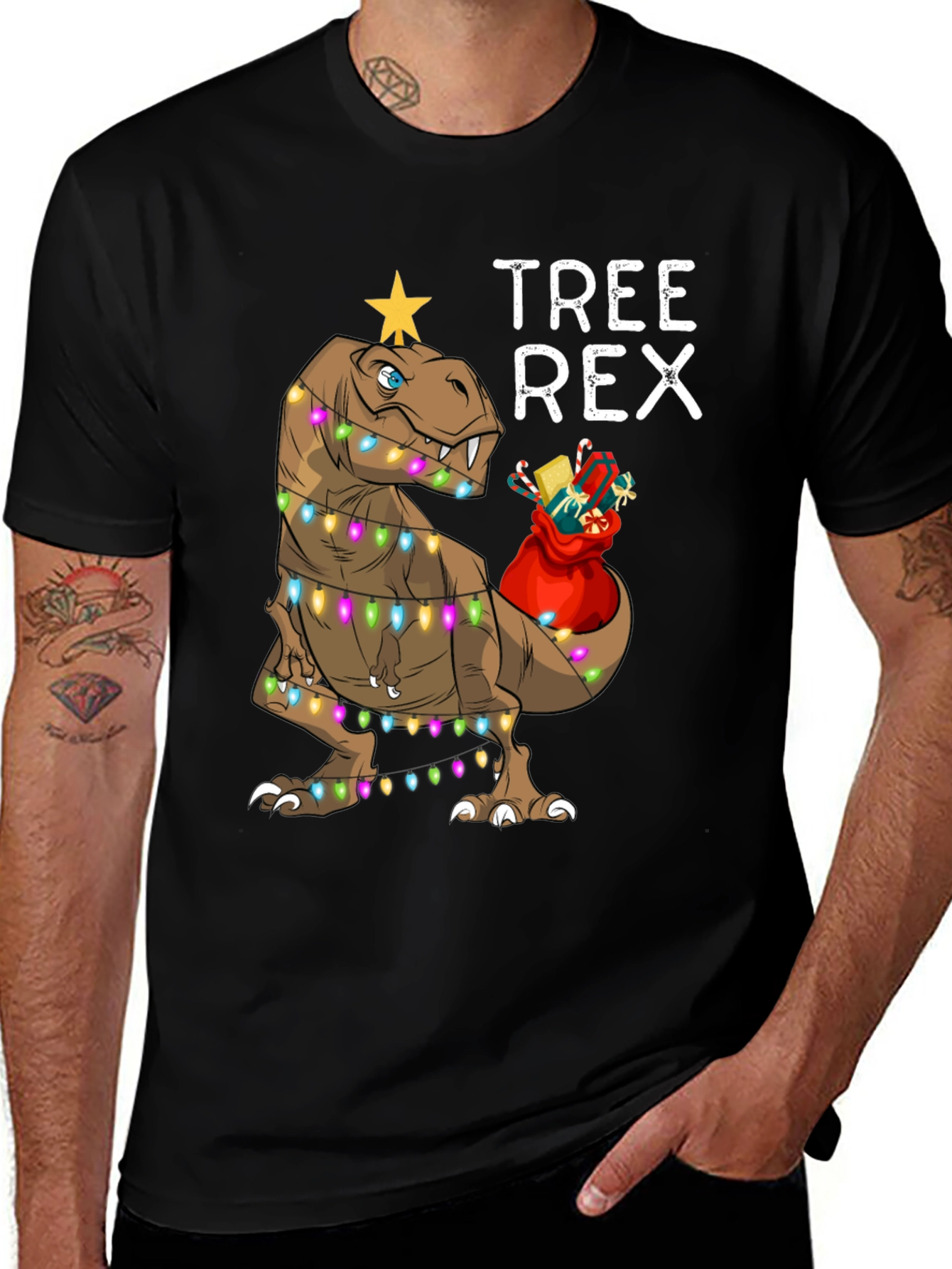 Funny Tree Rex T-Shirt - Dinosaur Christmas Tee