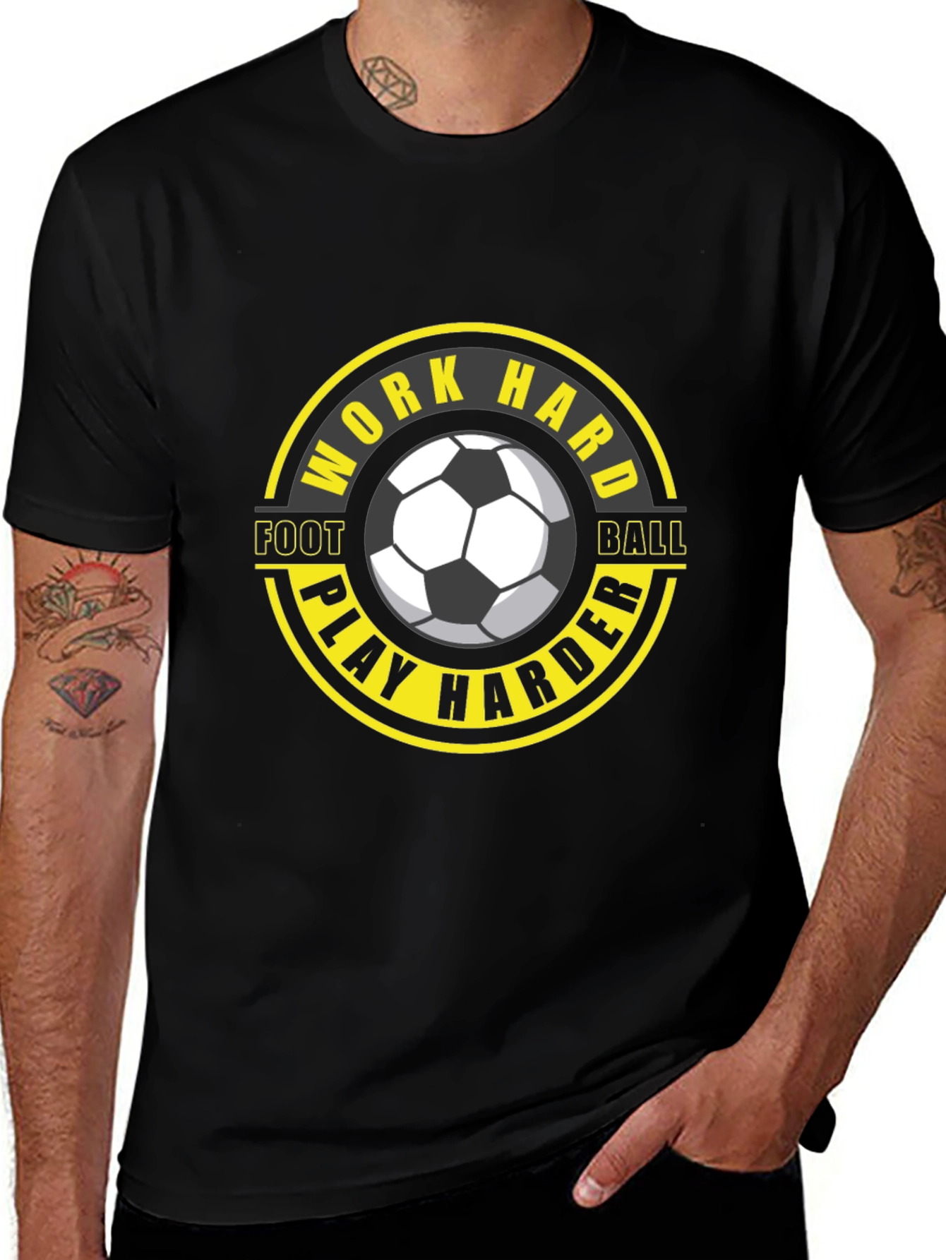 Variant 25 of Work Hard Play Harder Soccer T-Shirt