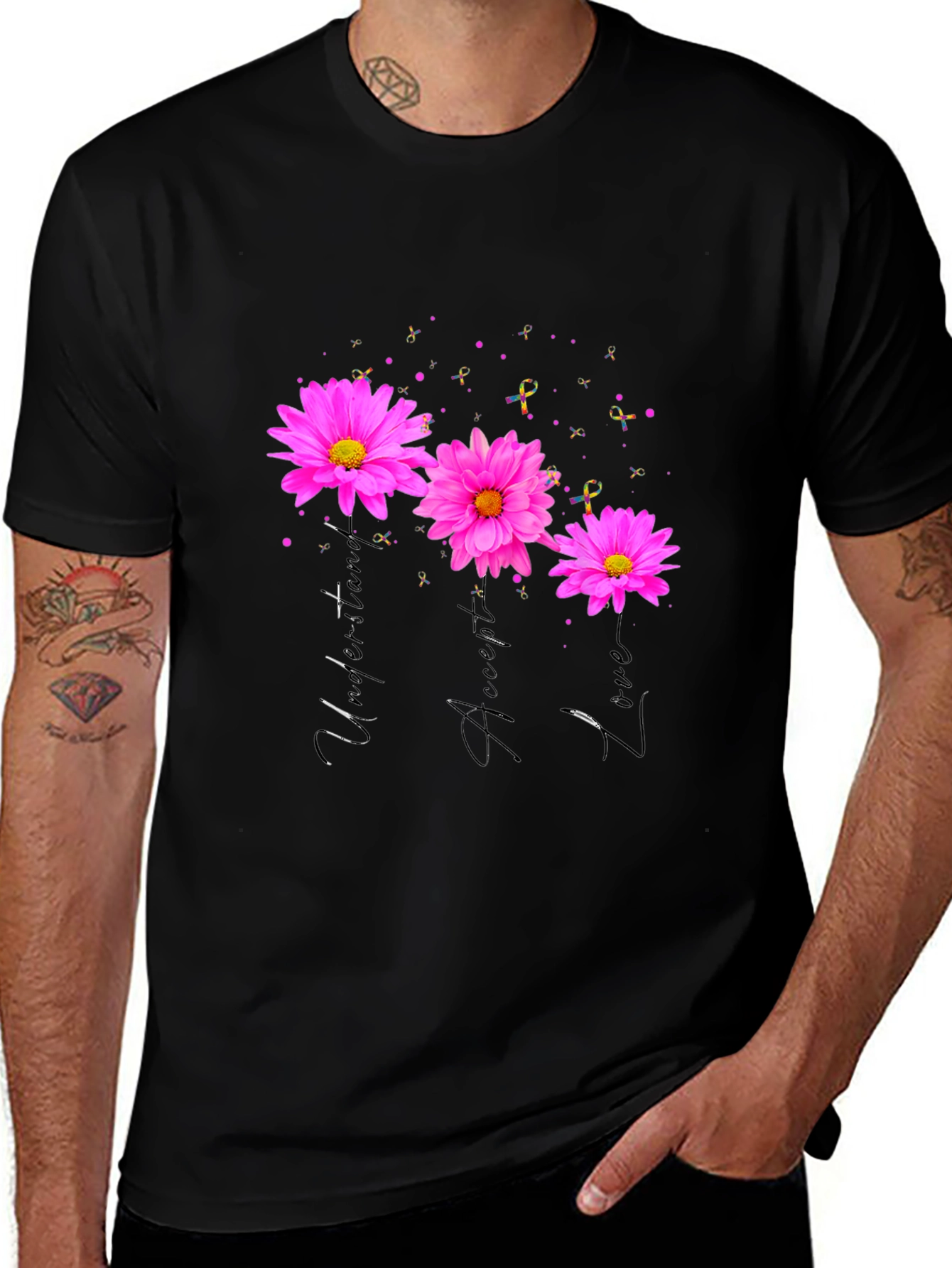 Variant 27 of Hope Accept Love Flower T-Shirt