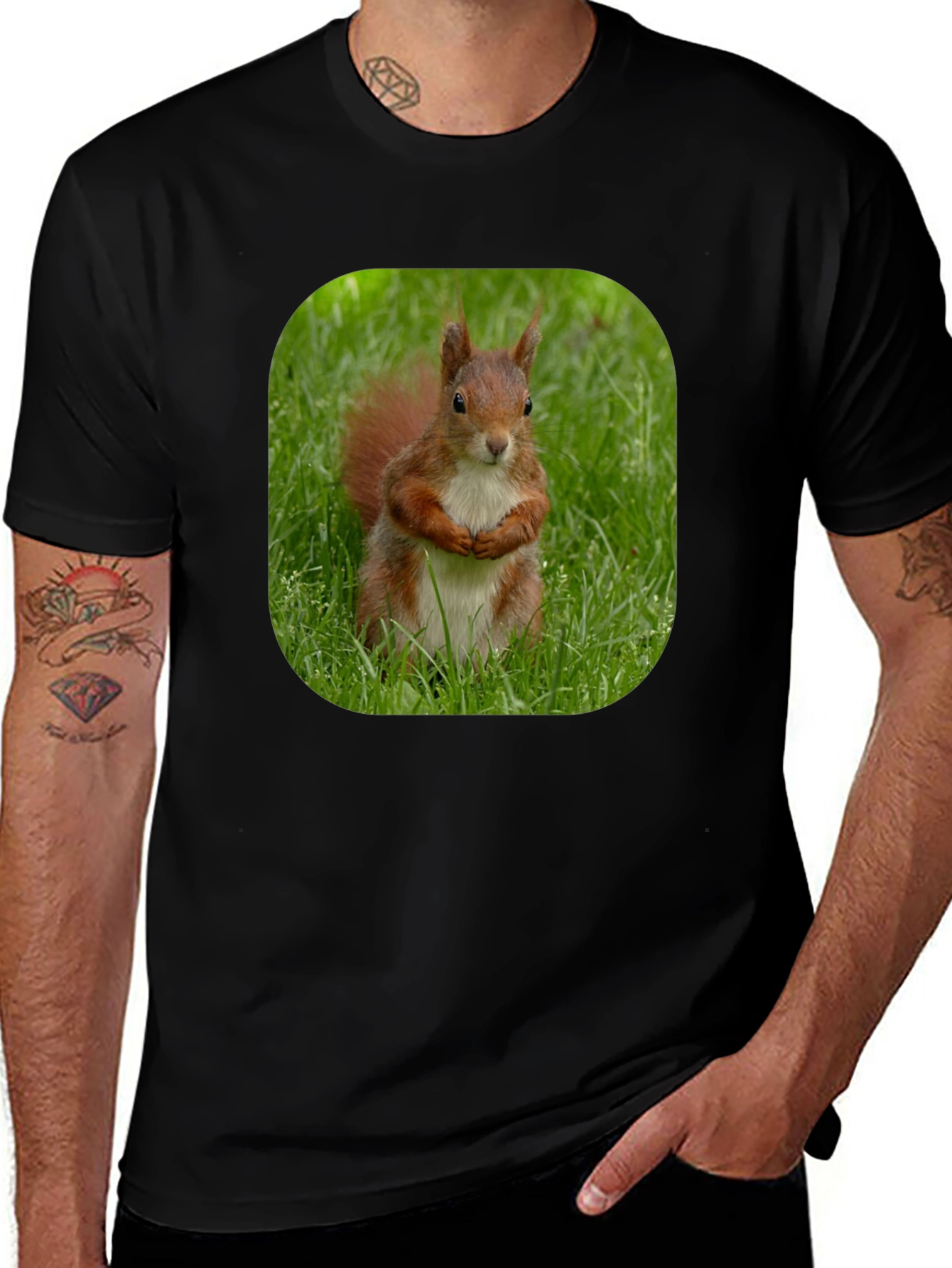 Variant 30 of Squirrel Graphic T-Shirt - Nature Lover Tee