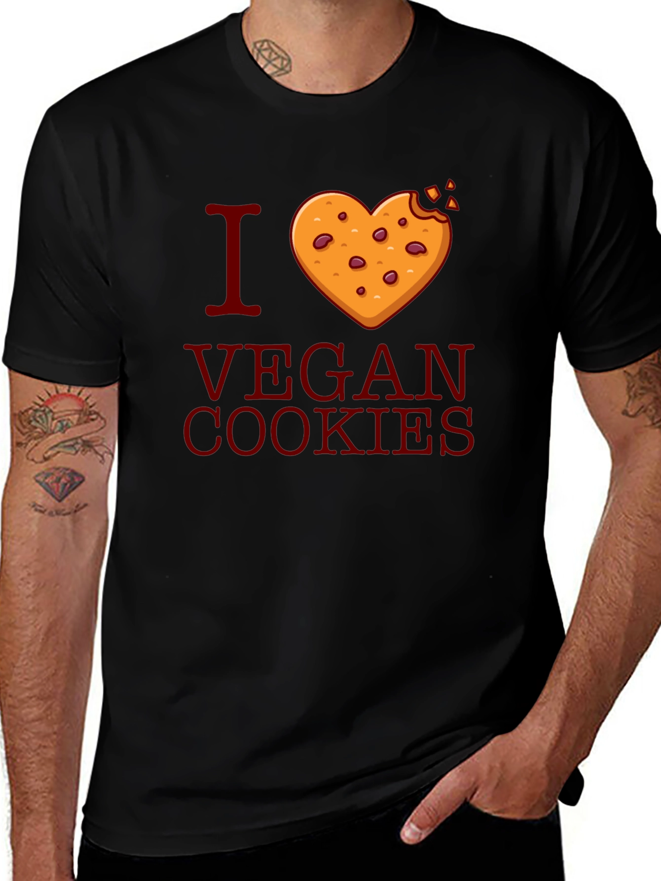 Variant 2 of I Love Vegan Cookies T-Shirt