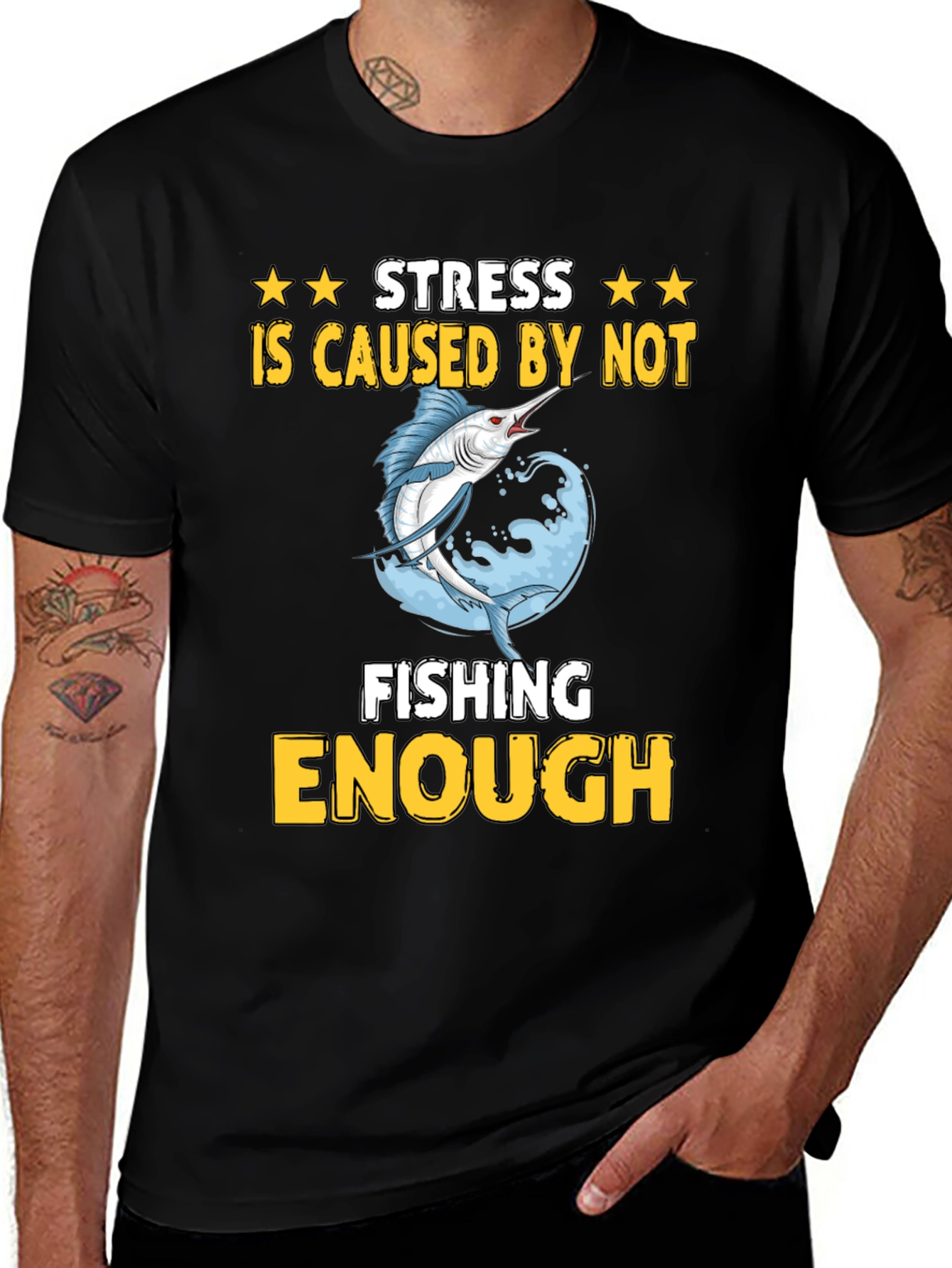 Variant 8 of Stress Caused by Not Fishing Enough T-Shirt