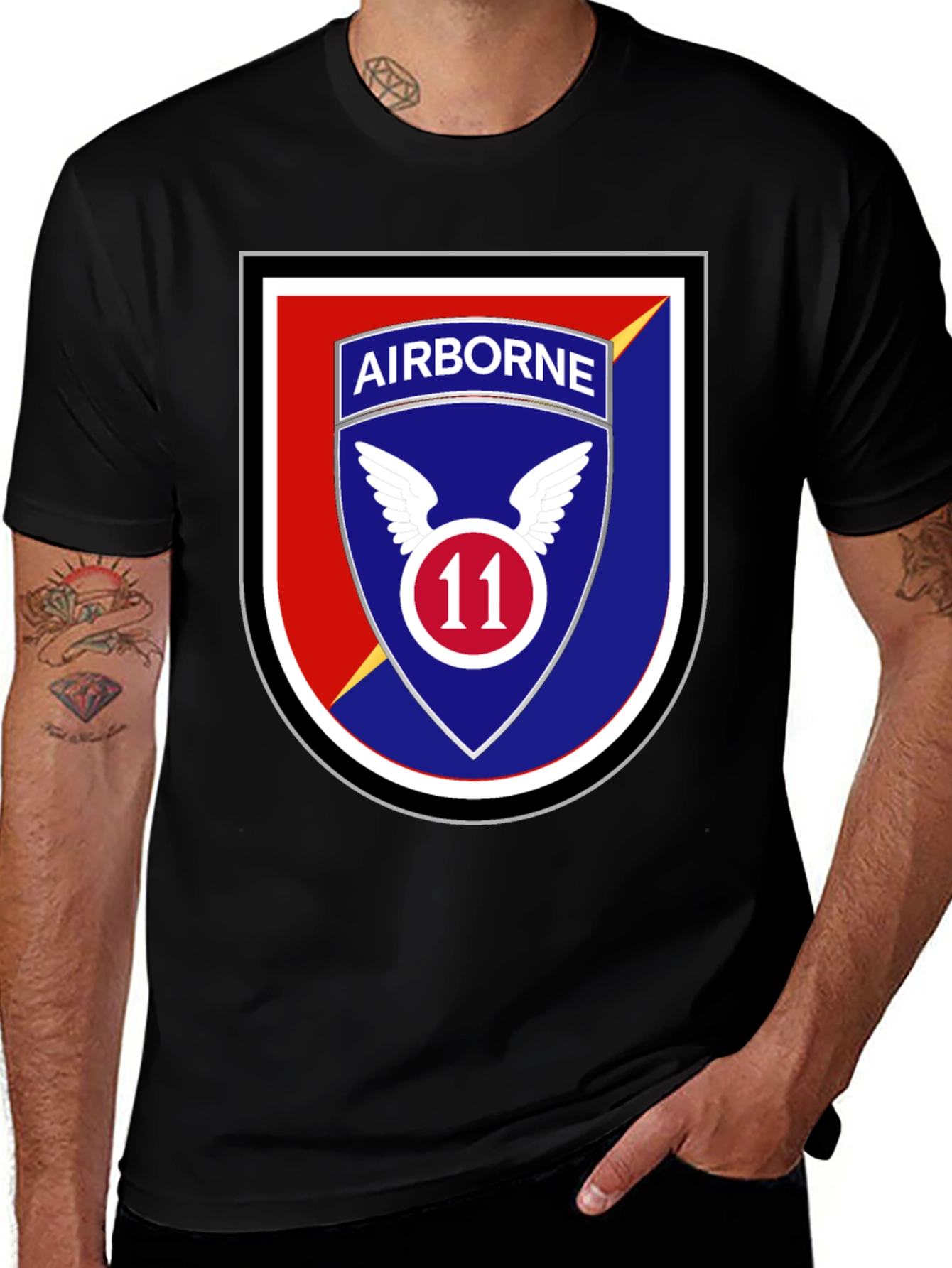 11th Airborne Division T-Shirt - Black